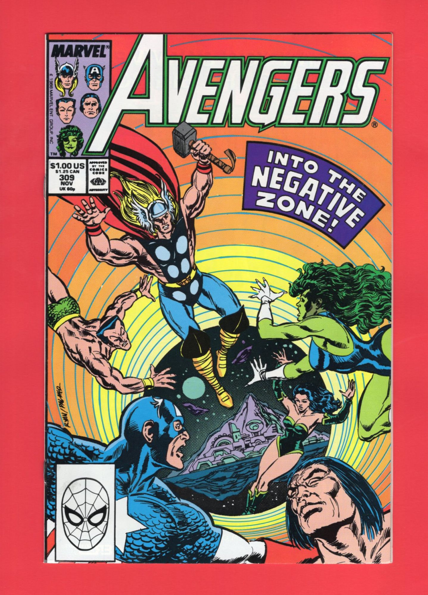 Avengers #309, Nov 1989, 9.2 NM-