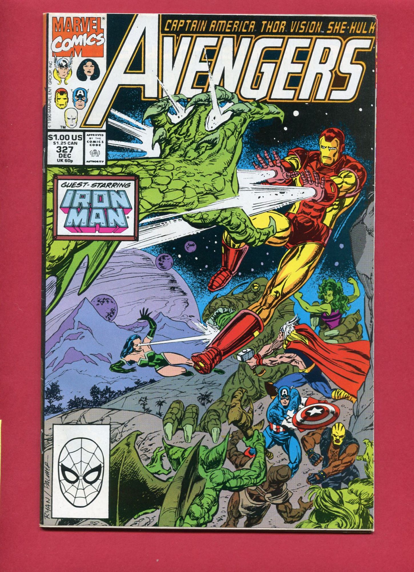 Avengers #327, Dec 1990, 7.5 VF-