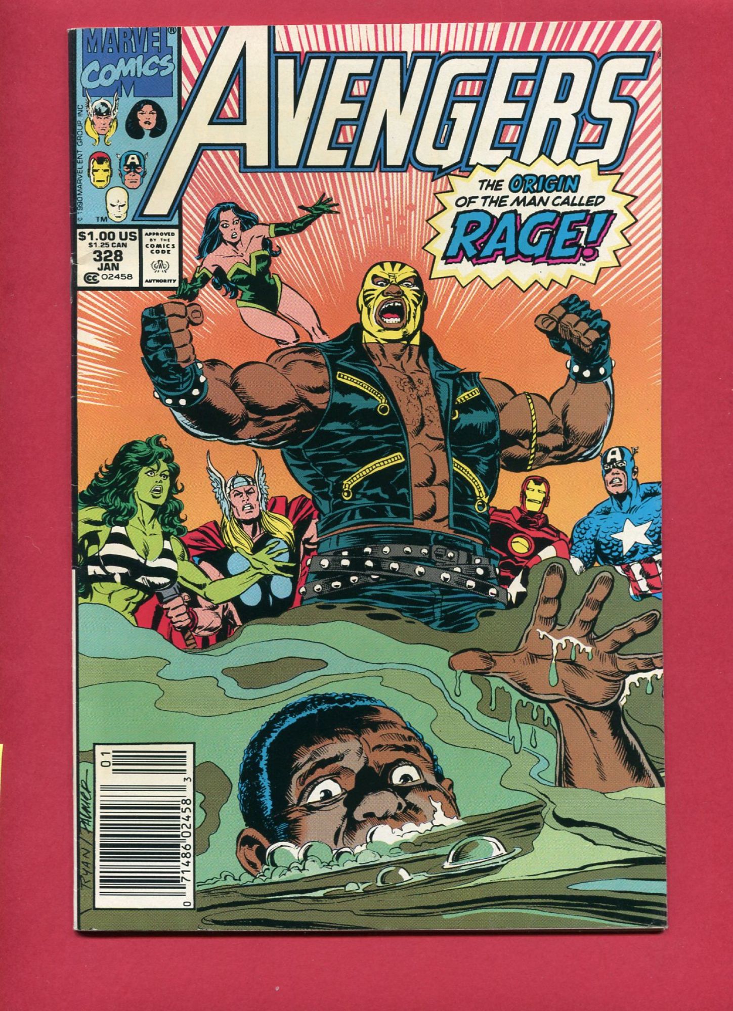 Avengers #328, Jan 1991, 7.5 VF-