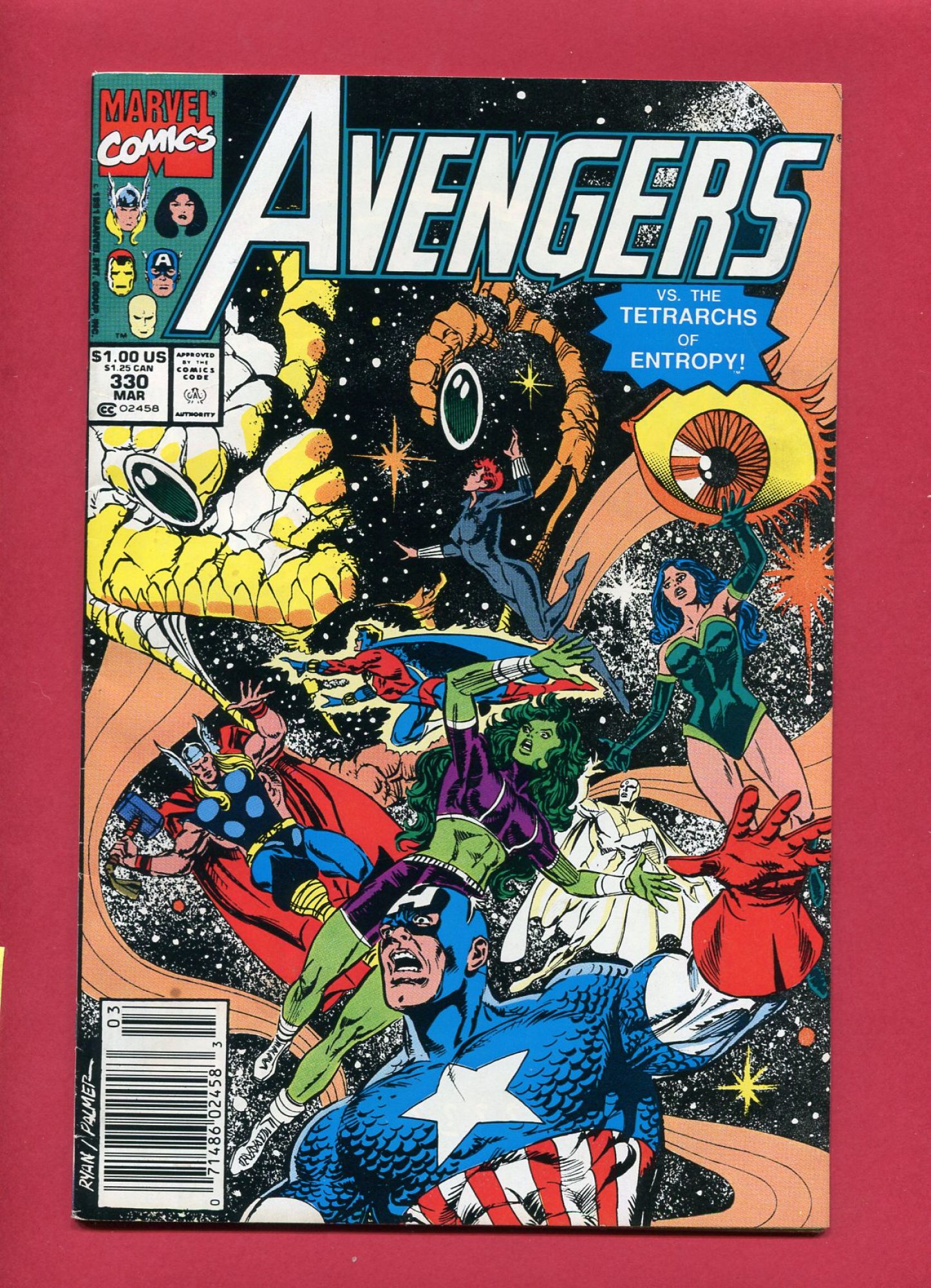 Avengers #330, Mar 1991, 6.5 FN+