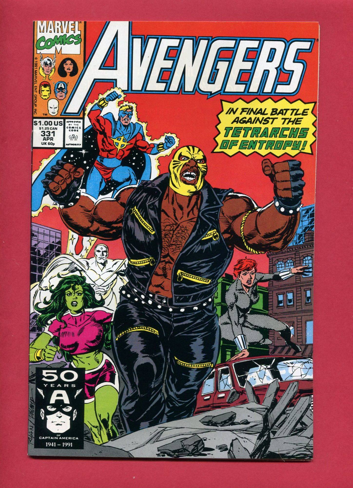 Avengers #331, Apr 1991, 8.5 VF+