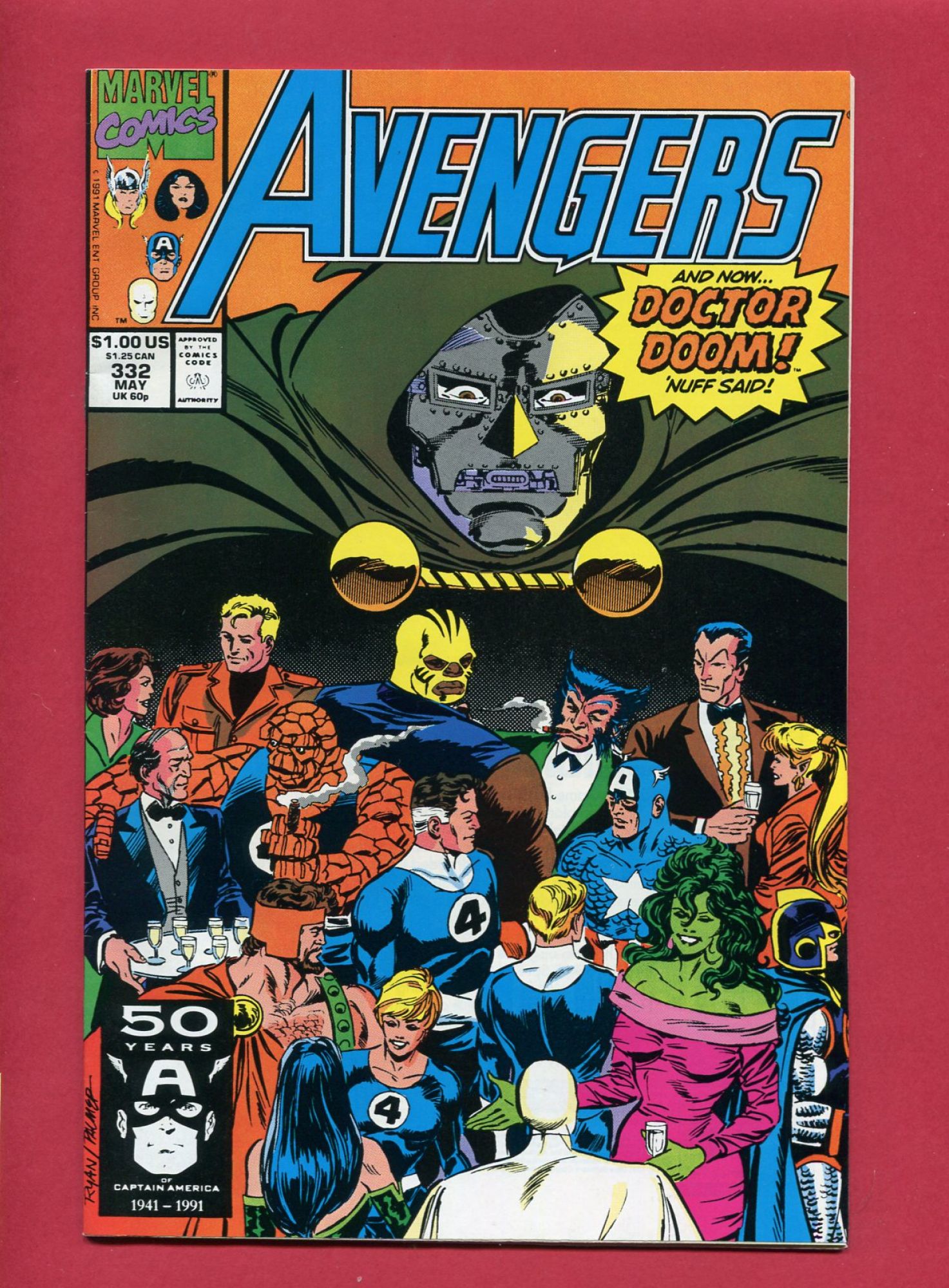 Avengers #332, May 1991, 8.5 VF+