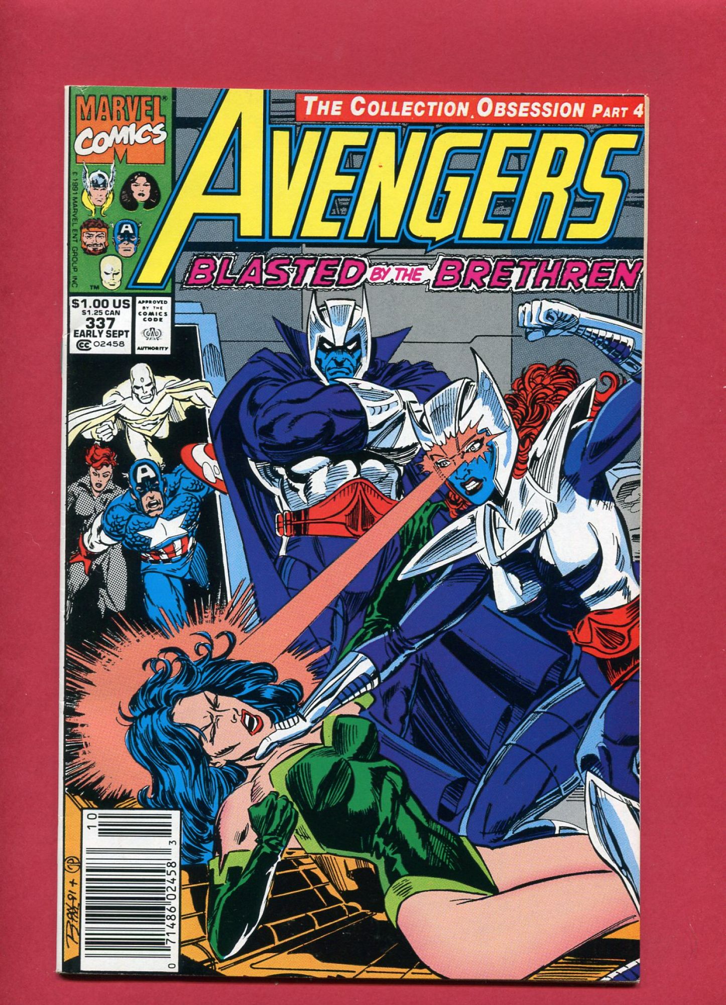 Avengers #337, Sep 1991, 9.2 NM-