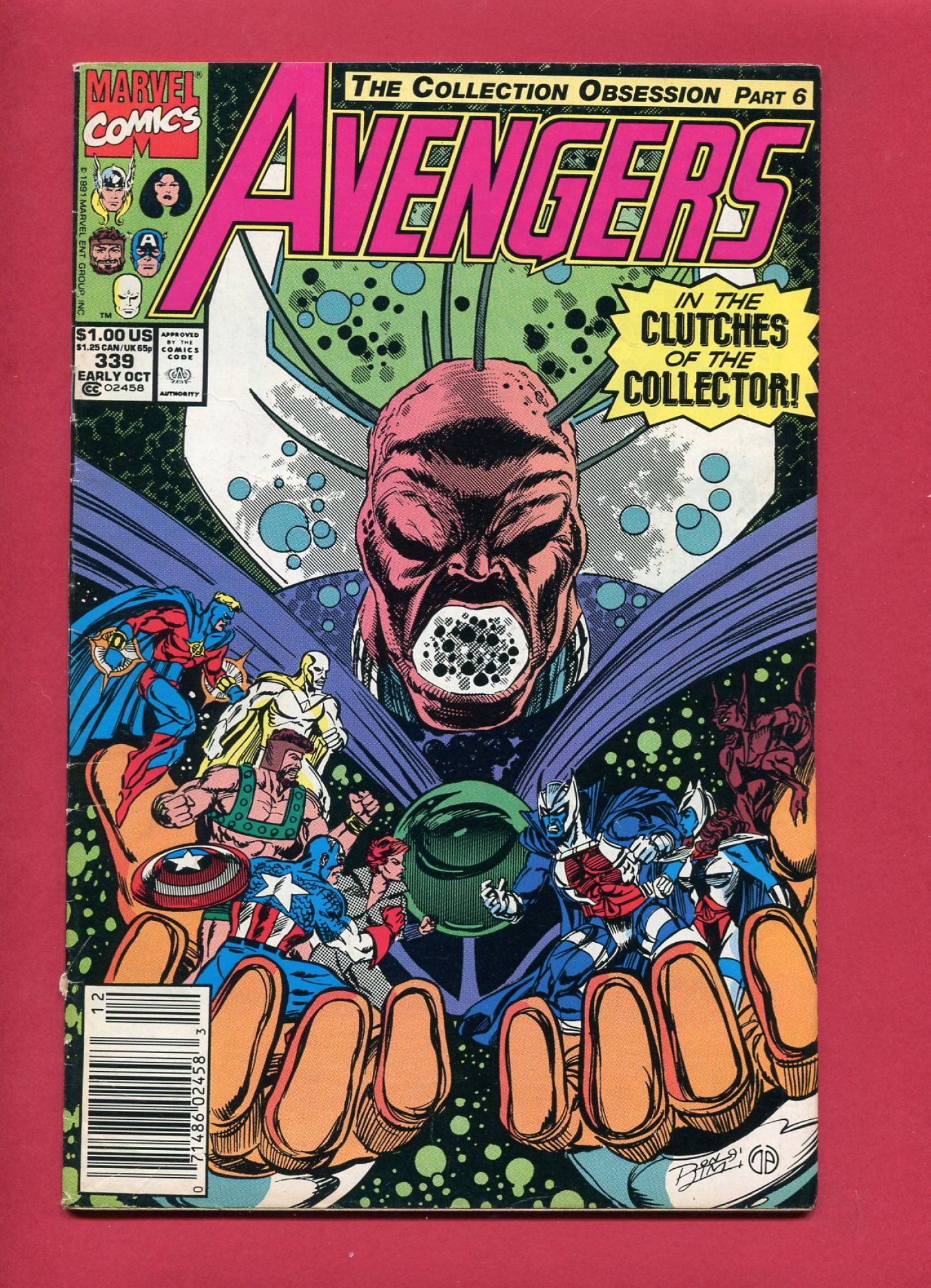 Avengers #339, Oct 1991, 6.0 FN