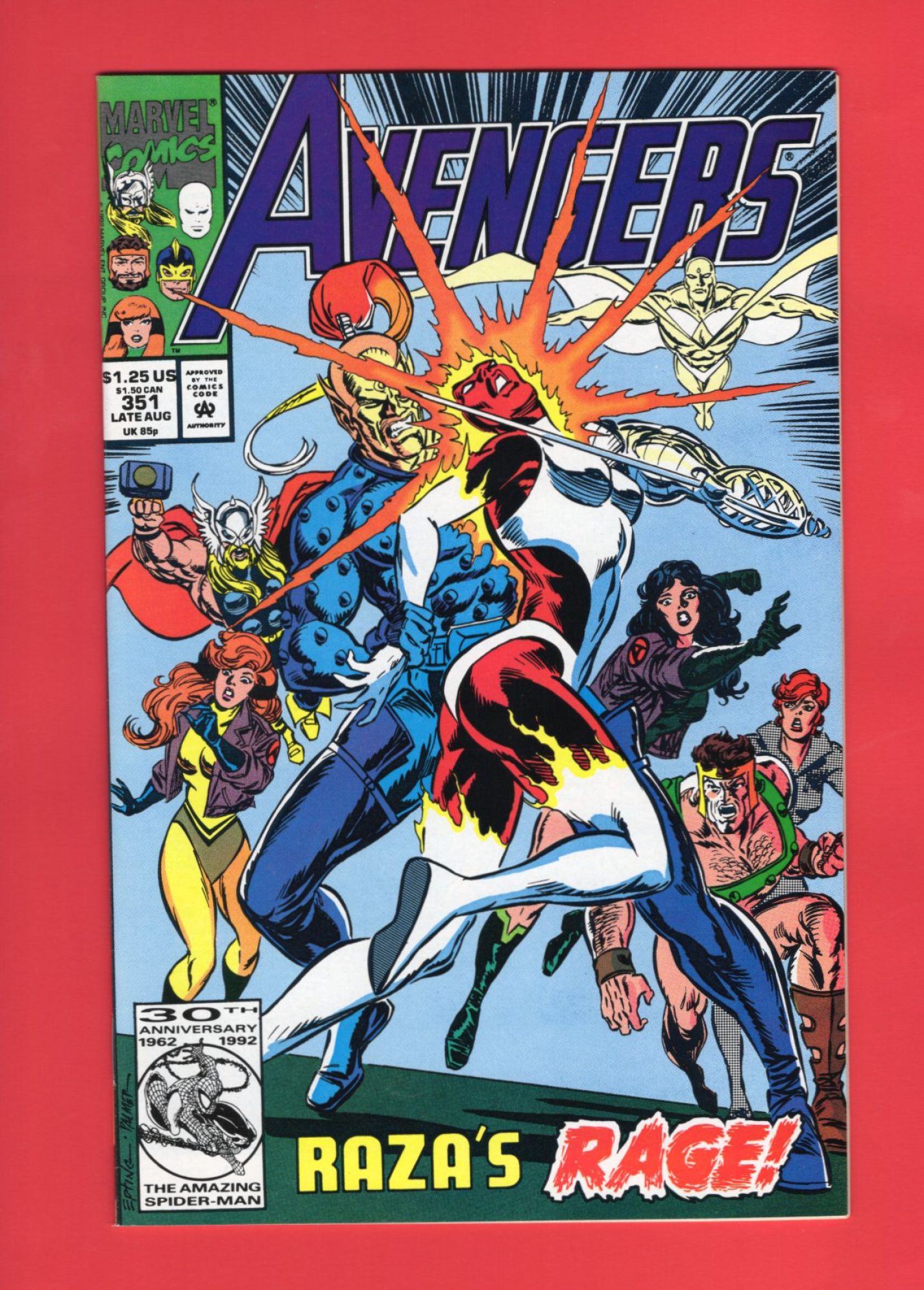 Avengers #351, Aug 1992, 9.2 NM-