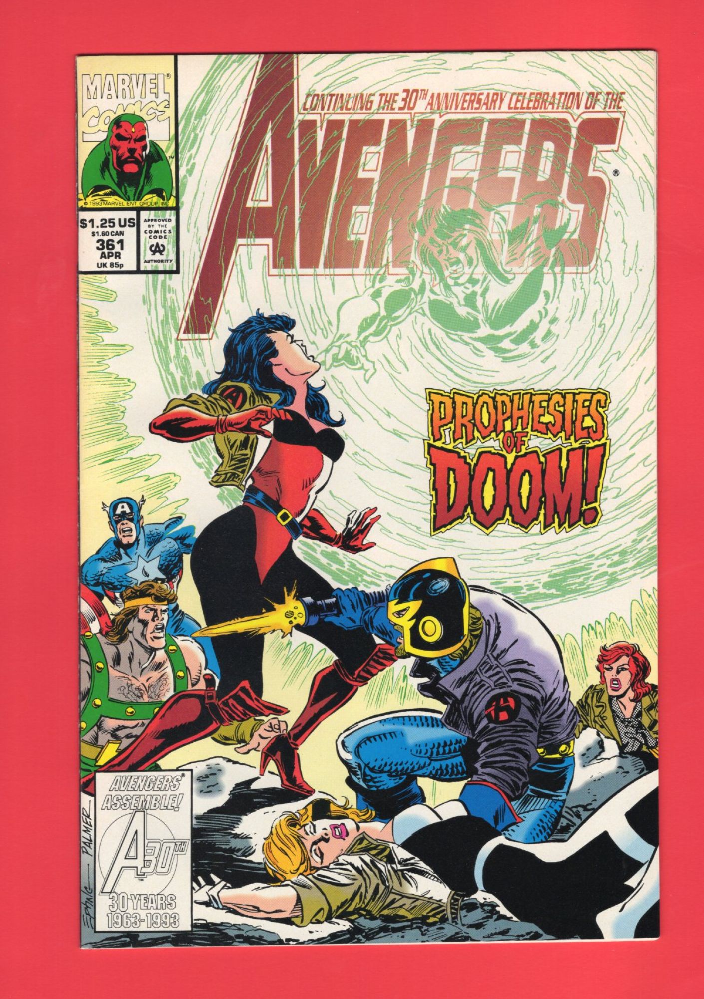 Avengers #361, Apr 1993, 9.2 NM-