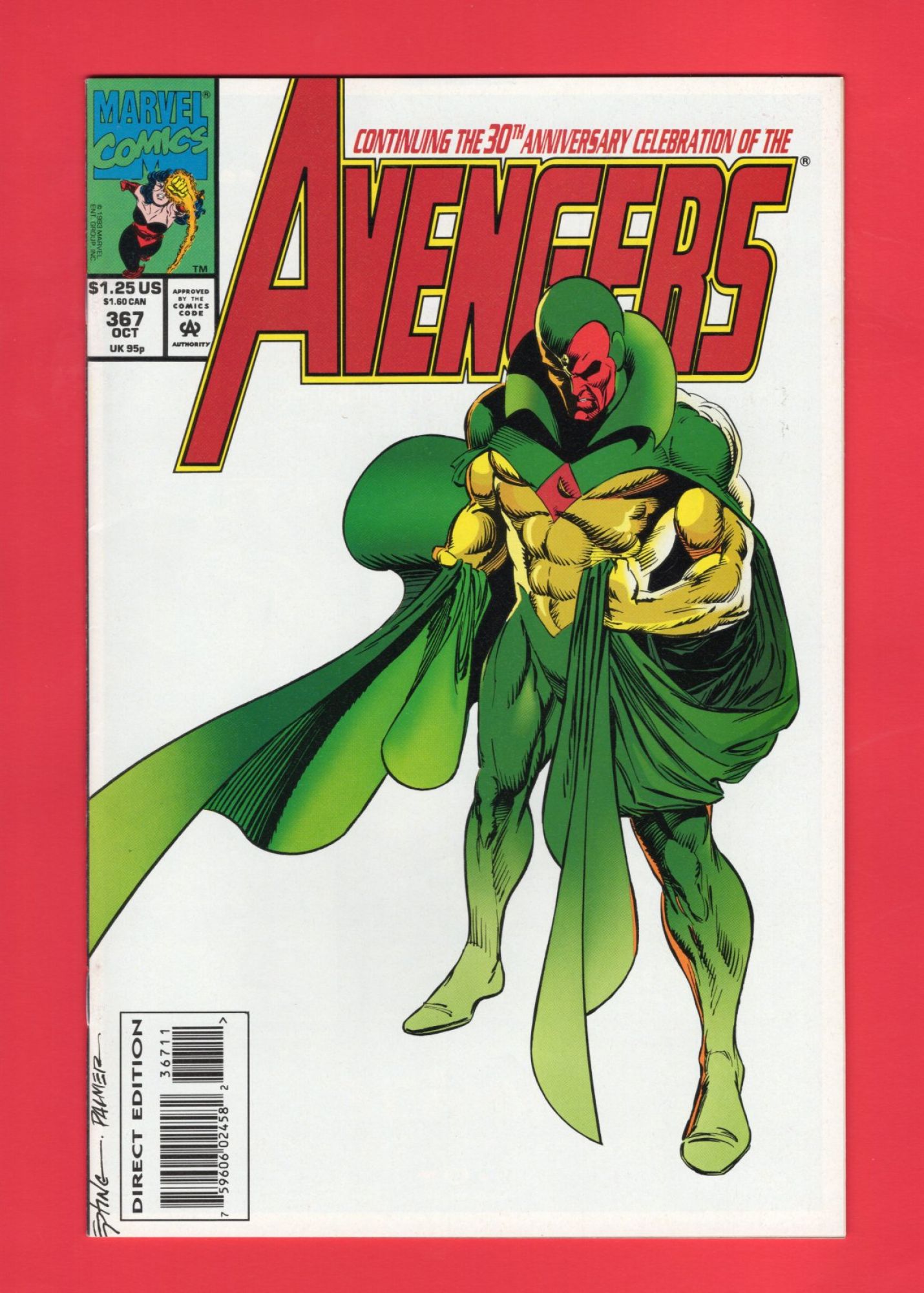 Avengers #367, Oct 1993, 9.2 NM-