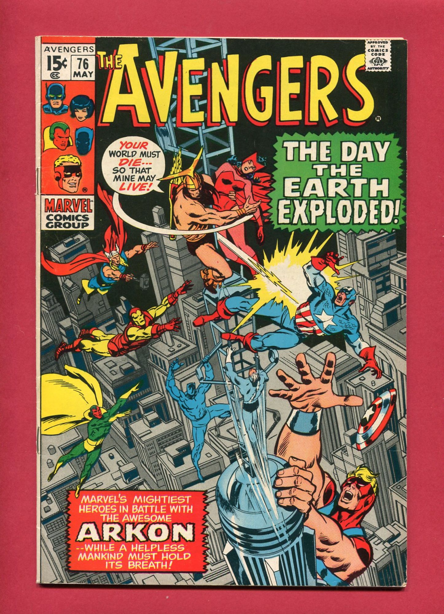 Avengers #76, May 1970, 70 FN/VF