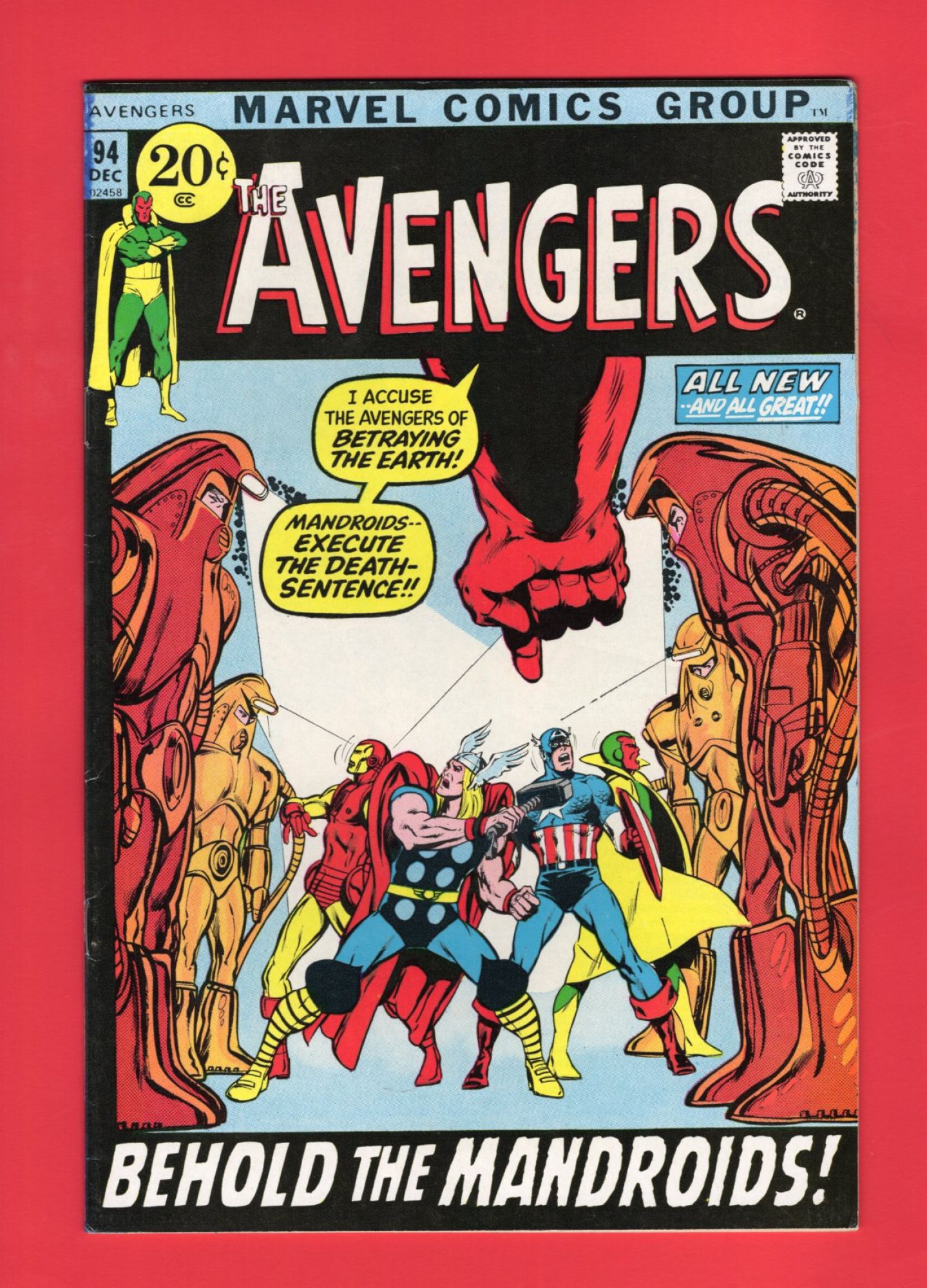 Avengers #94, Dec 1971, 6.5 FN+