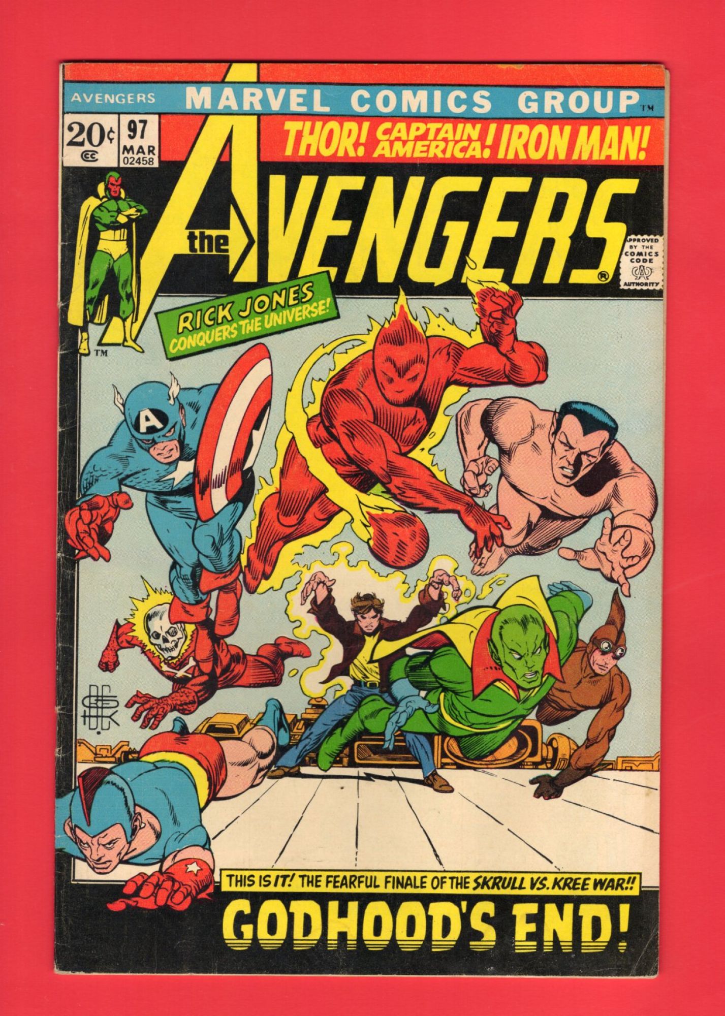 Avengers #97, Mar 1972, 3.0 GD/VG