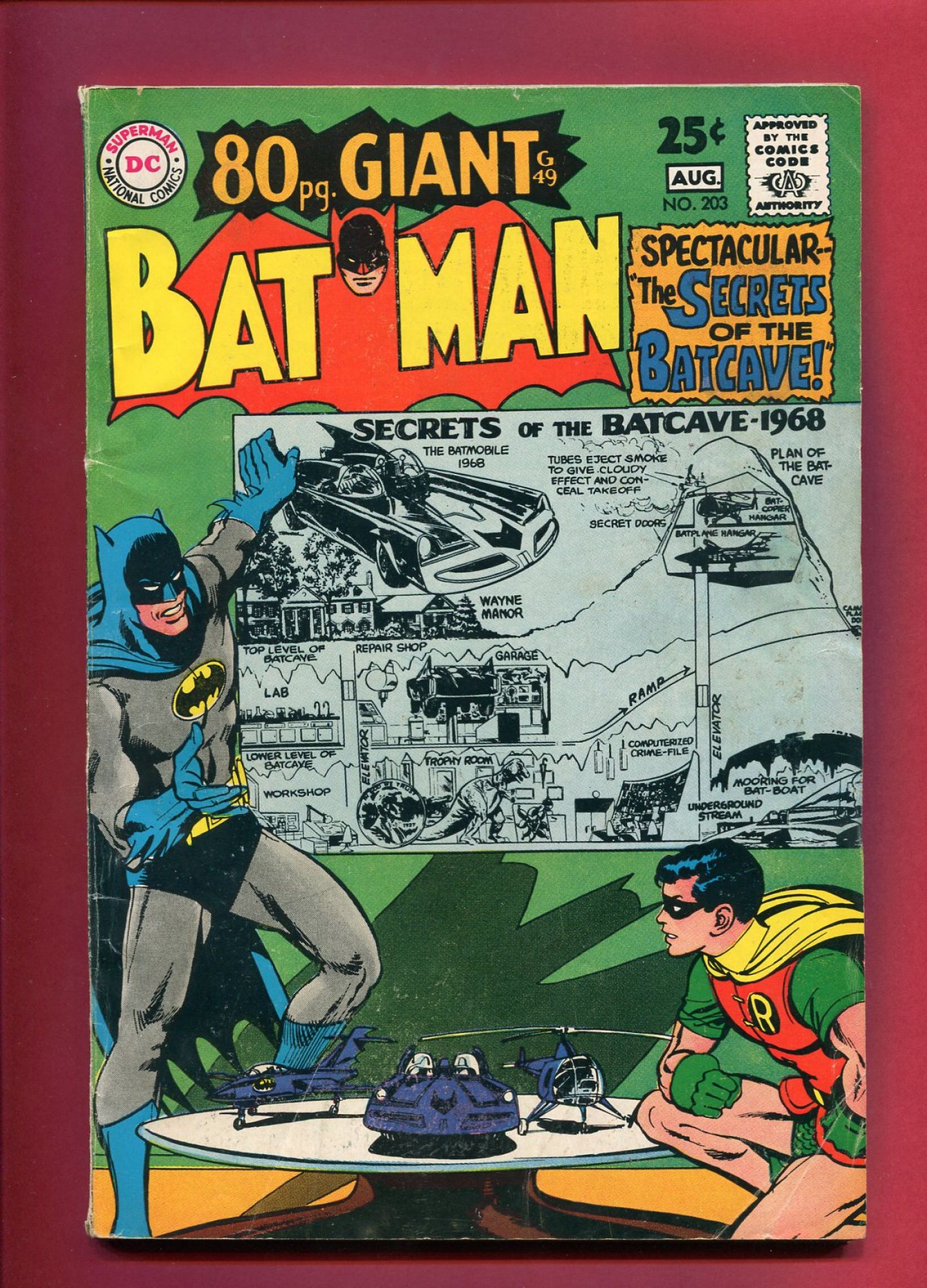 Batman #203, Aug 1968, 5.5 FN-