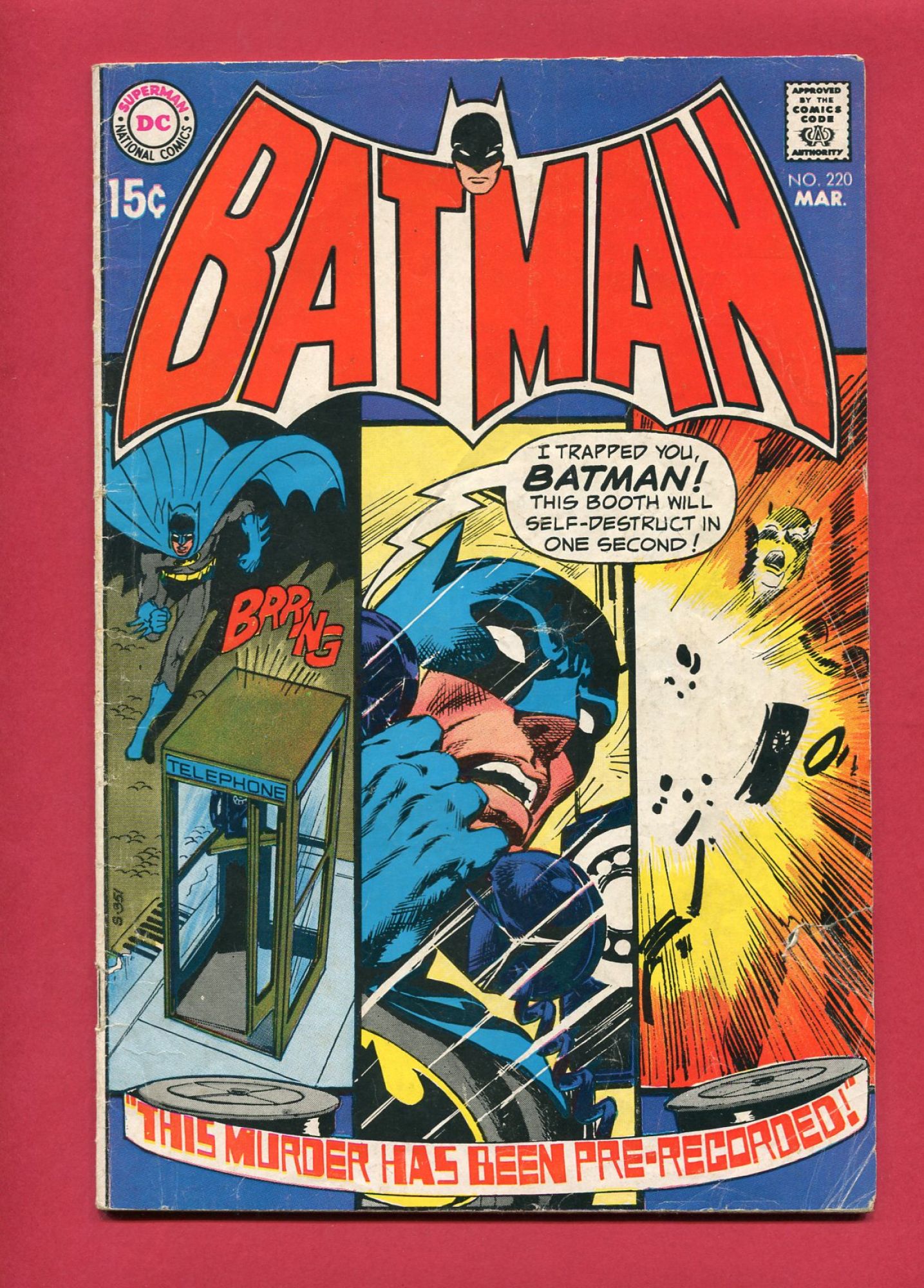 Batman #220, Mar 1970, 3.5 VG-