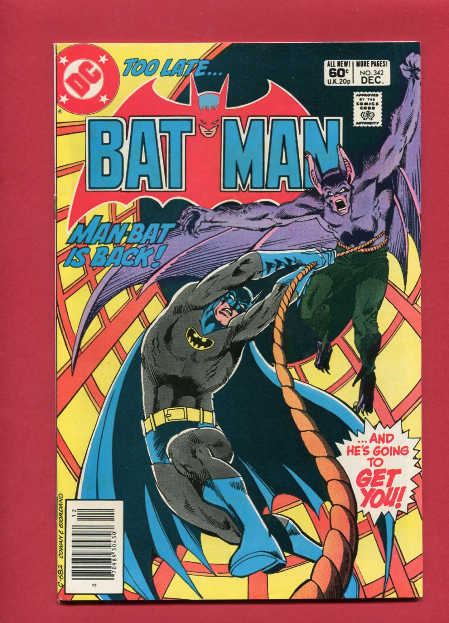 Batman #342, Dec 1981, 8.0 VF