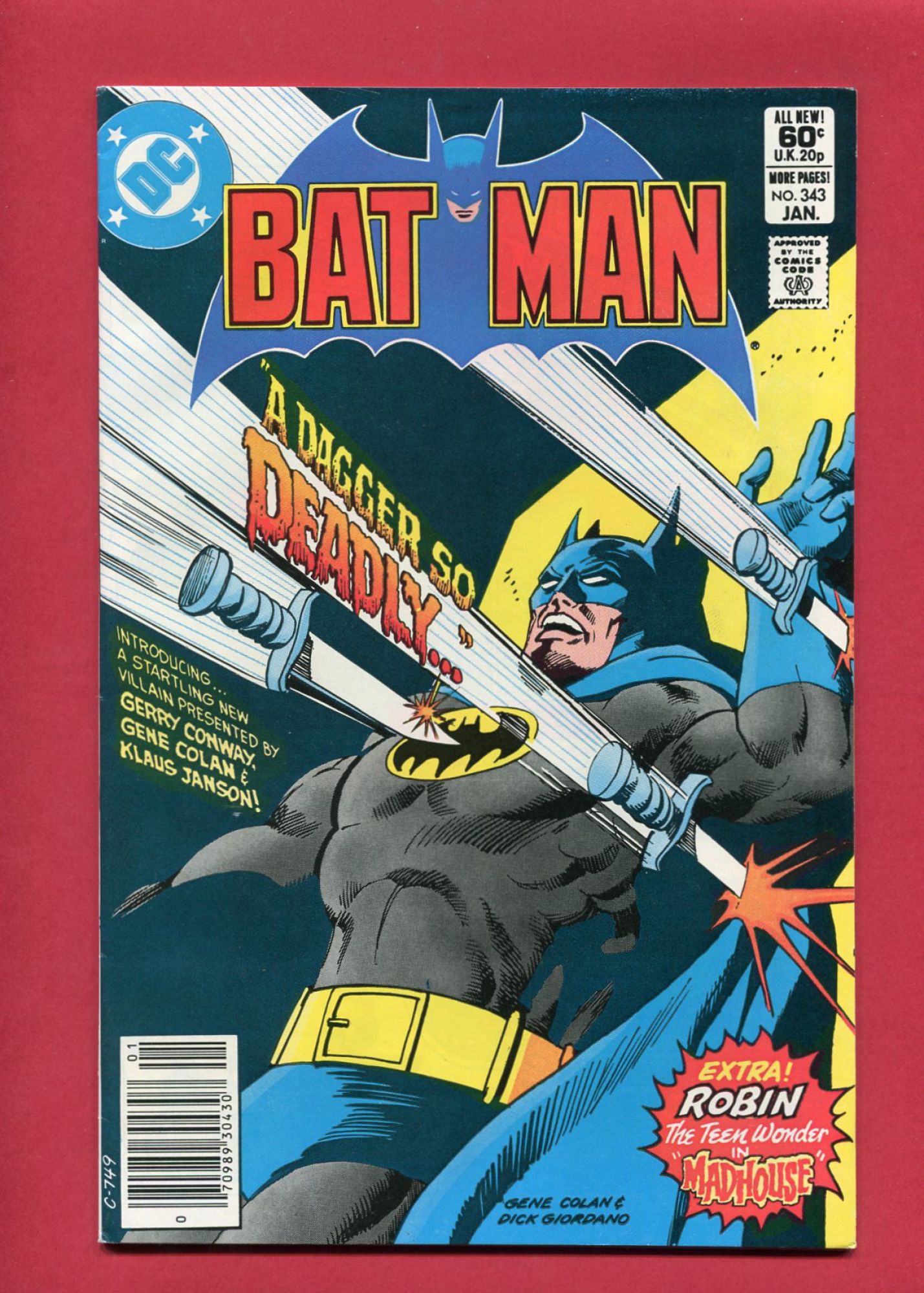 Batman #343, Jan 1982, 8.5 VF+