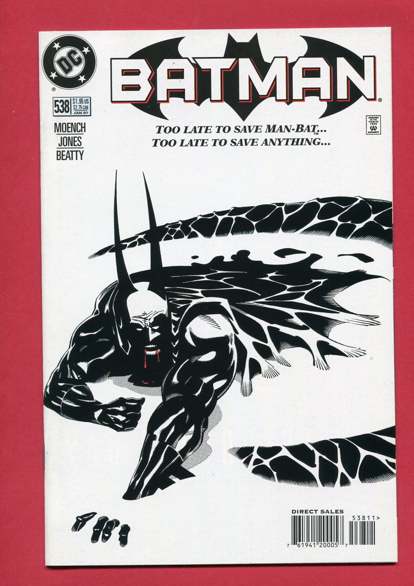 Batman #538, Jan 1997, 9.4 NM