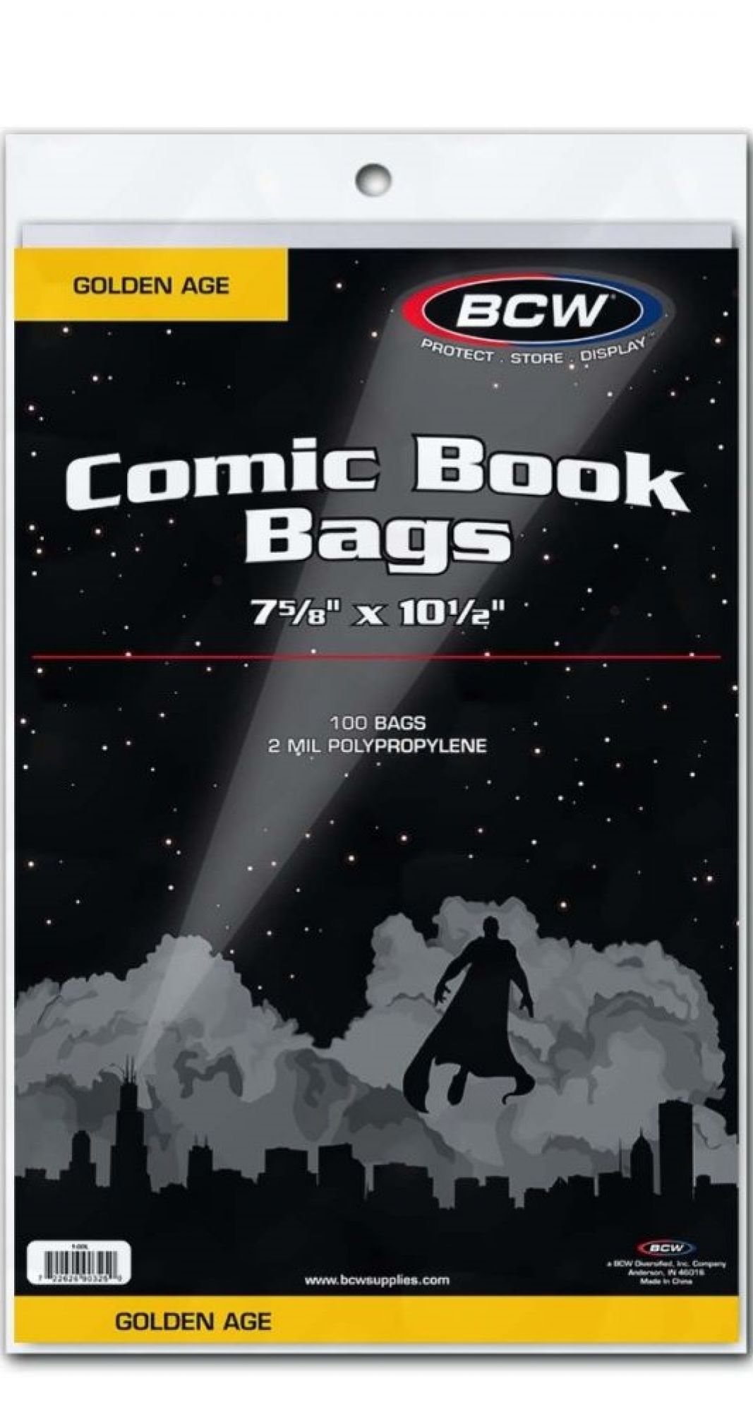 BCW Golden Comic Bags (Pack-100)