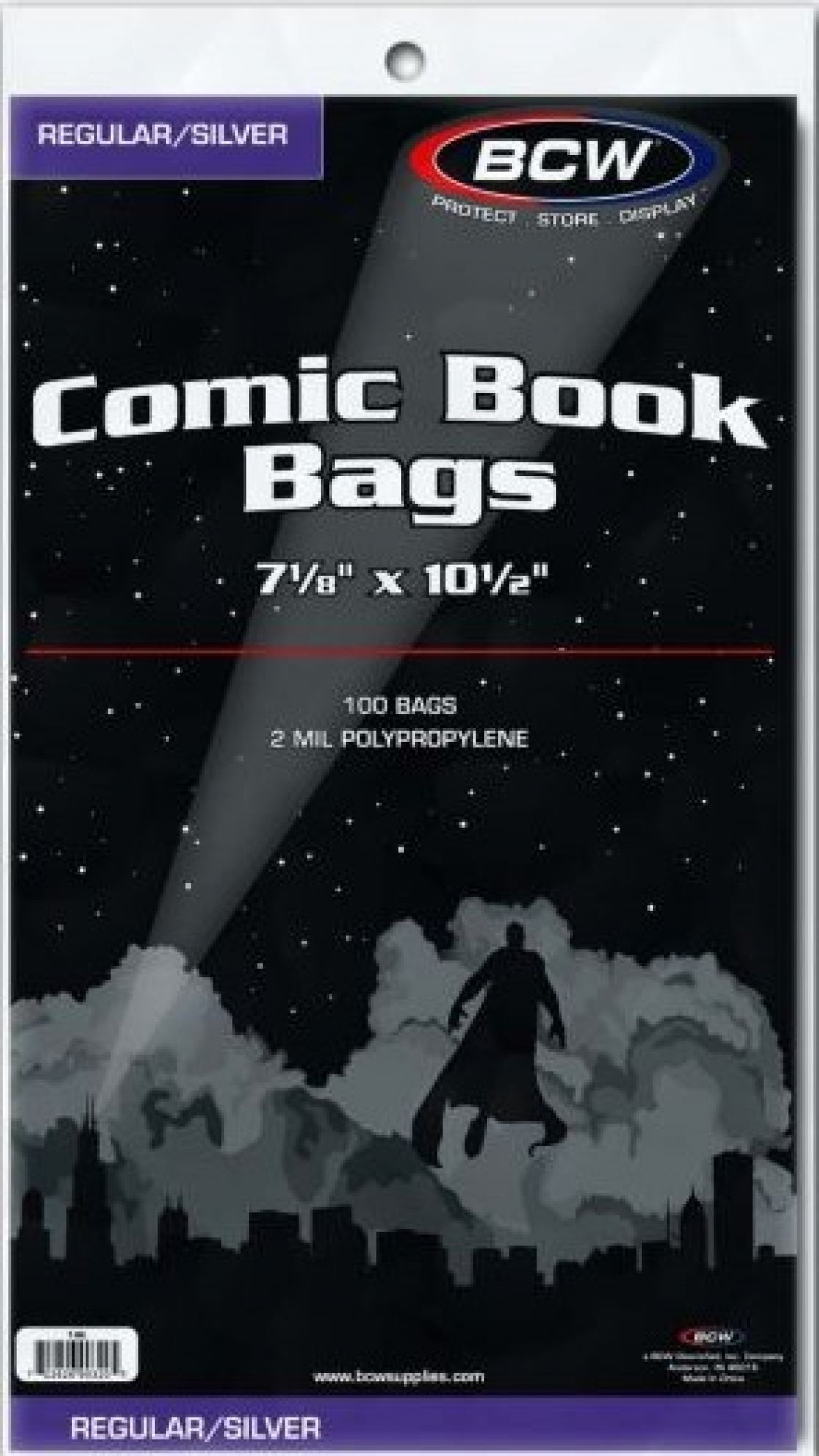 BCW Silver / Regular Comic Bags (Pack-100)