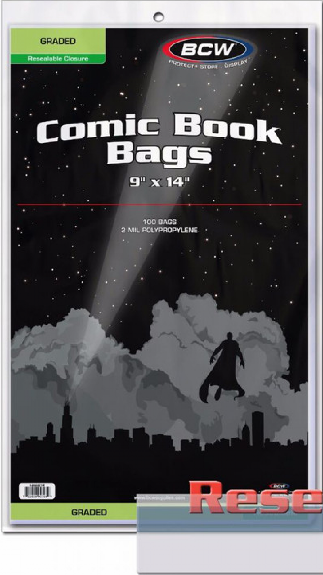 BCW Resealable Graded Comic Bags (Pack-100)