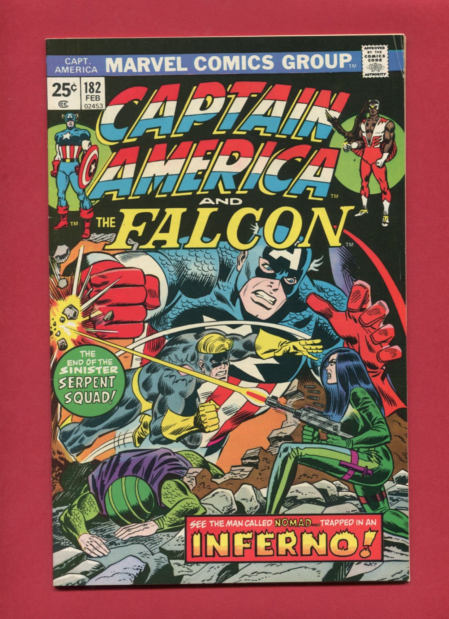 Captain America #182, Feb 1975, 7.5 VF-