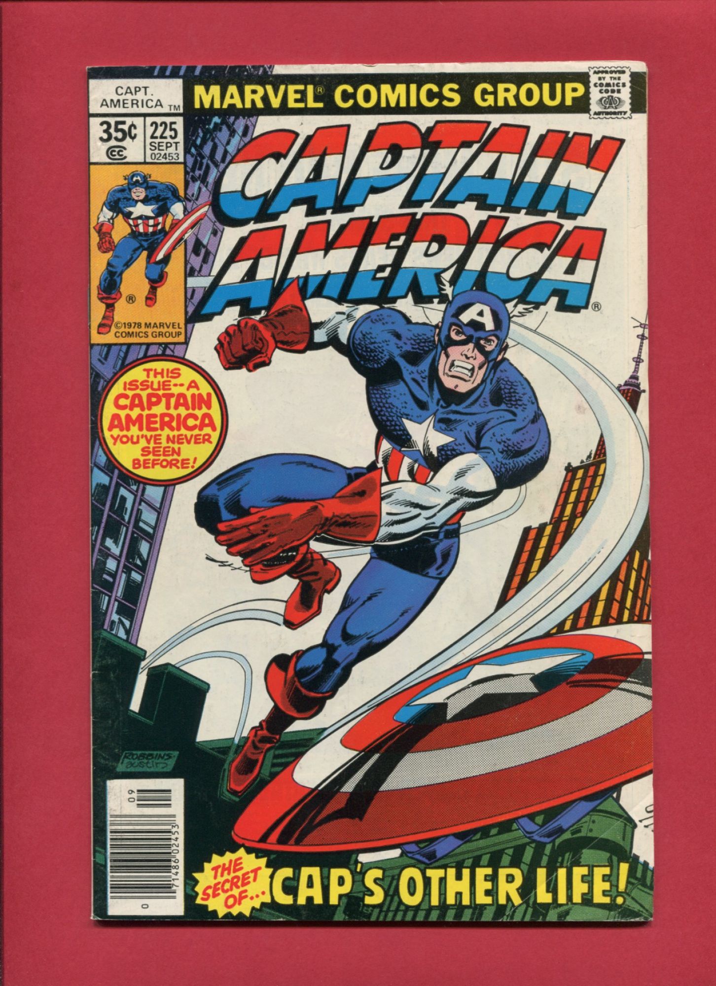 Captain America #225, Sep 1978, 7.0 FN/VF