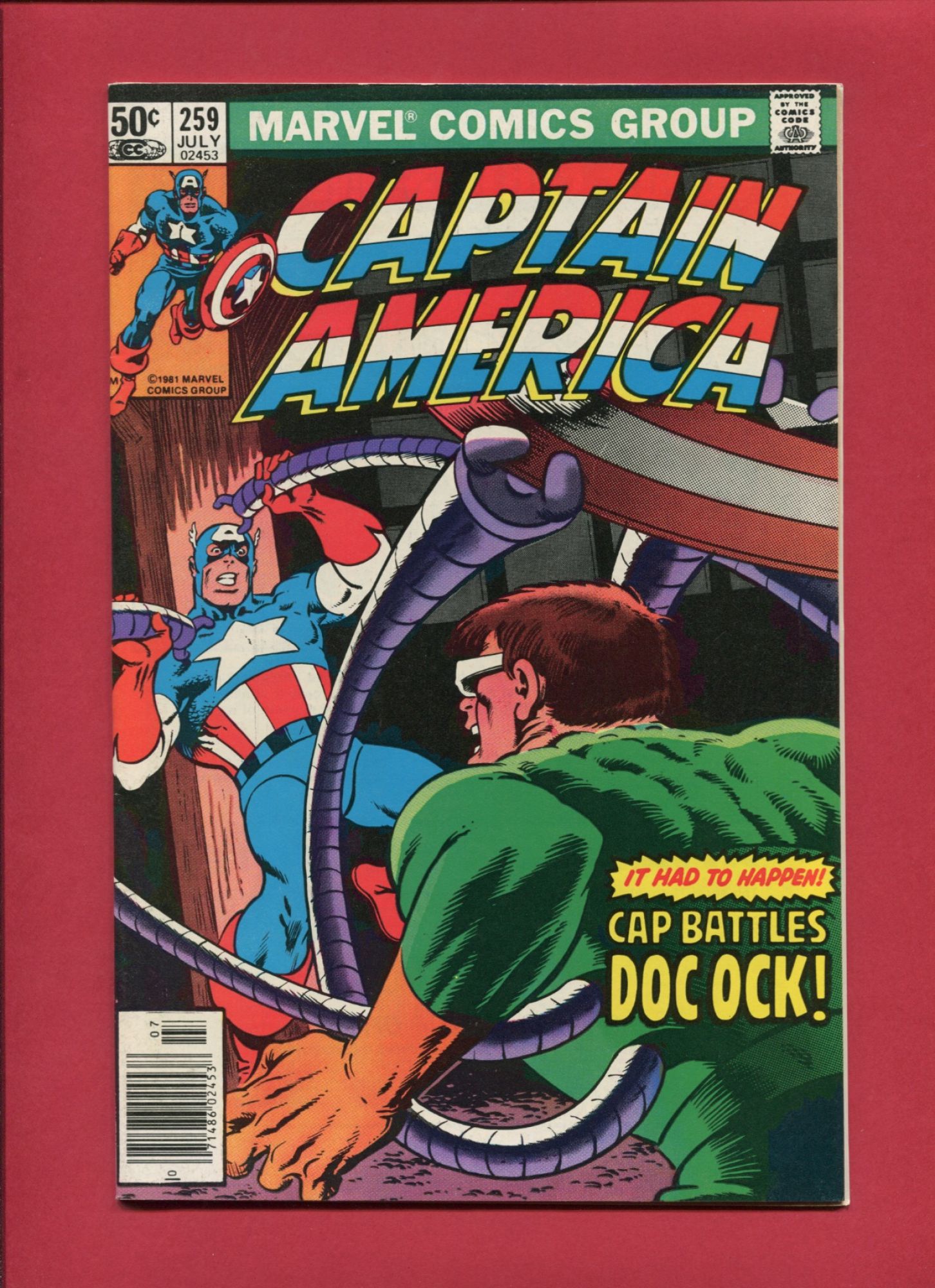 Captain America #259, Jul 1981, 9.2 NM-