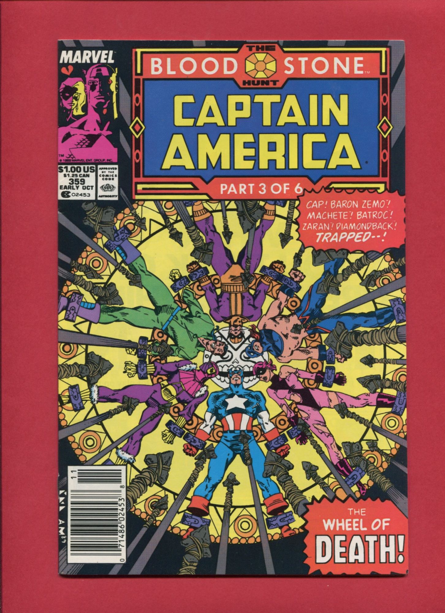 Captain America #359, Oct 1989, 9.2 NM-