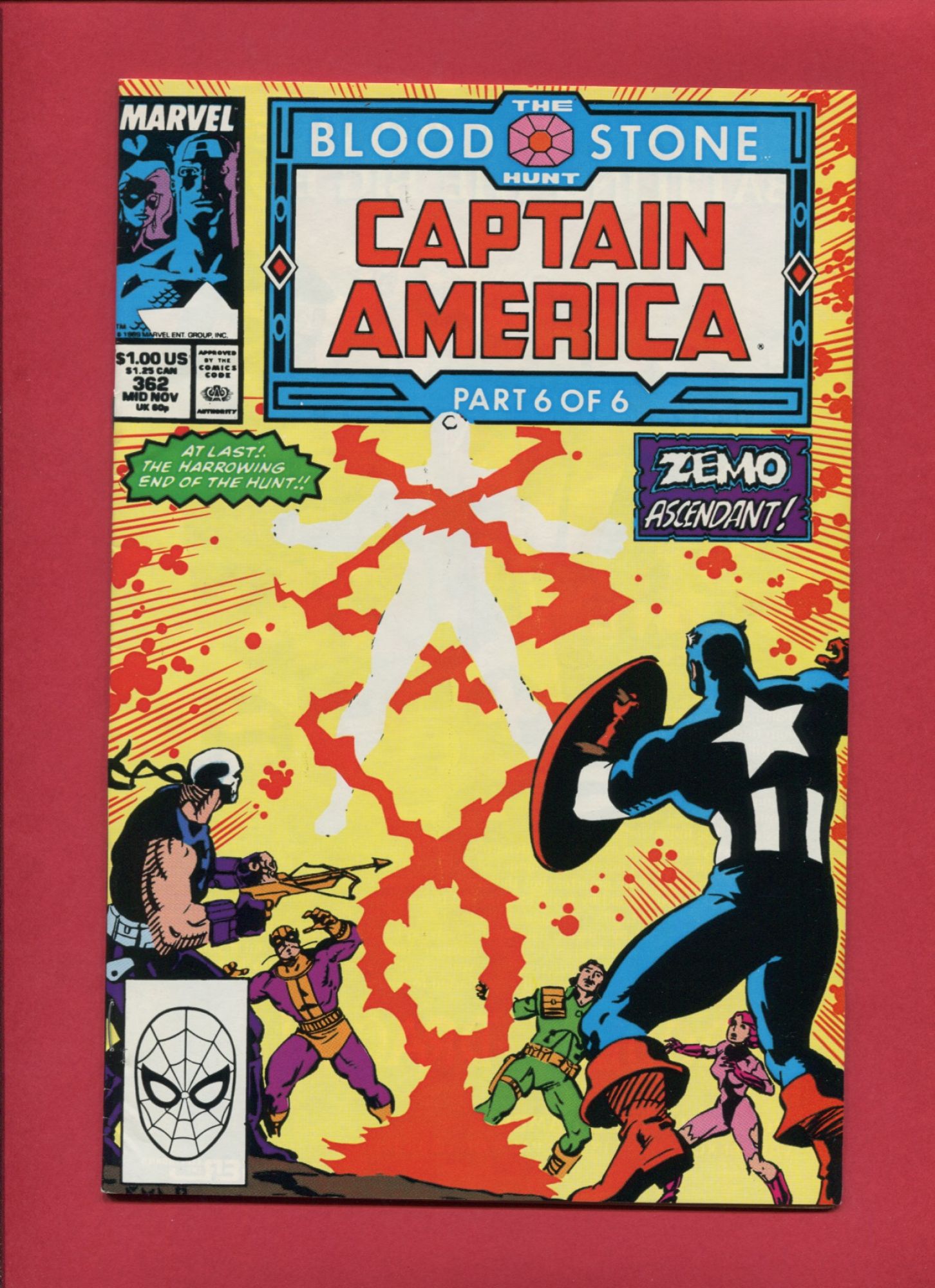 Captain America #362, Nov 1989, 8.0 VF