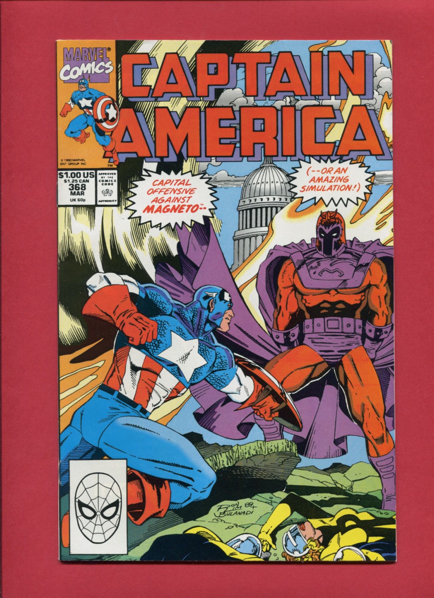 Captain America #368, Mar 1990, 9.2 NM-