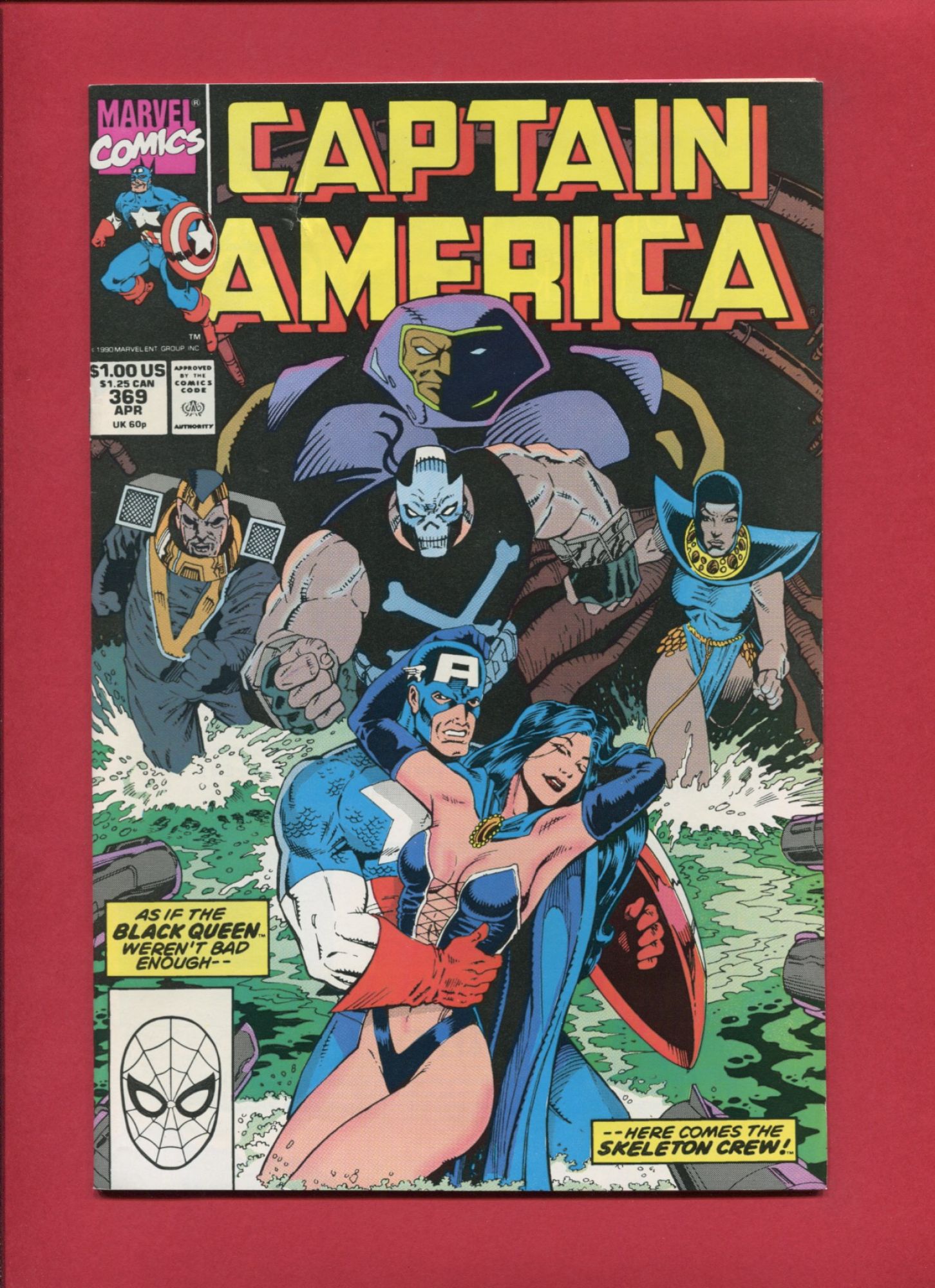 Captain America #369, Apr 1990, 5.5 FN-