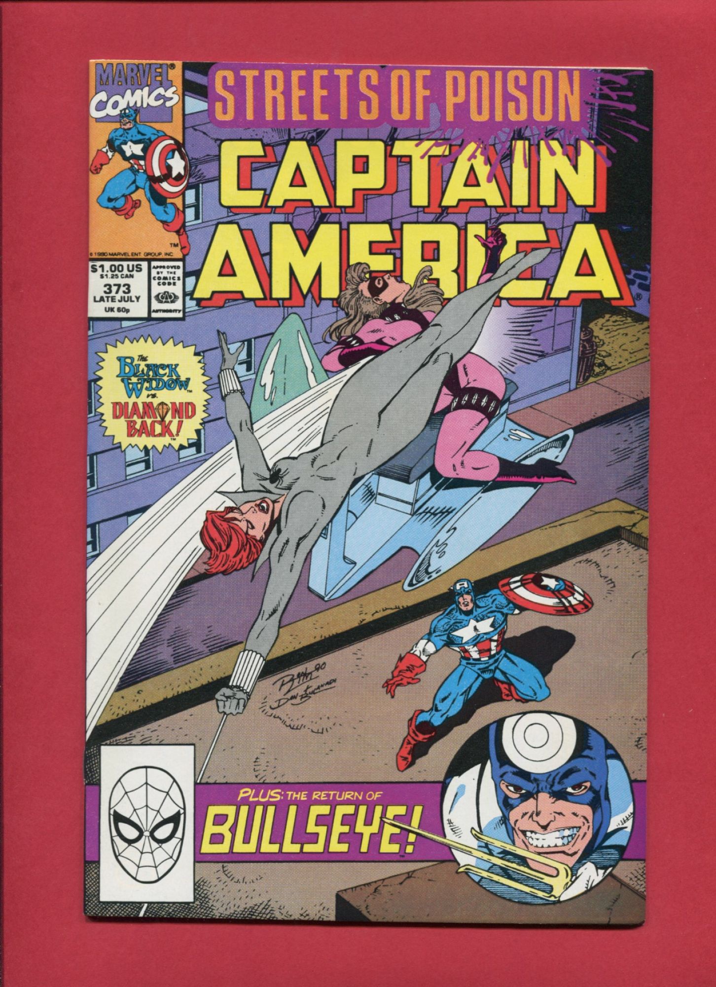 Captain America #373, Jul 1990, 9.2 NM-