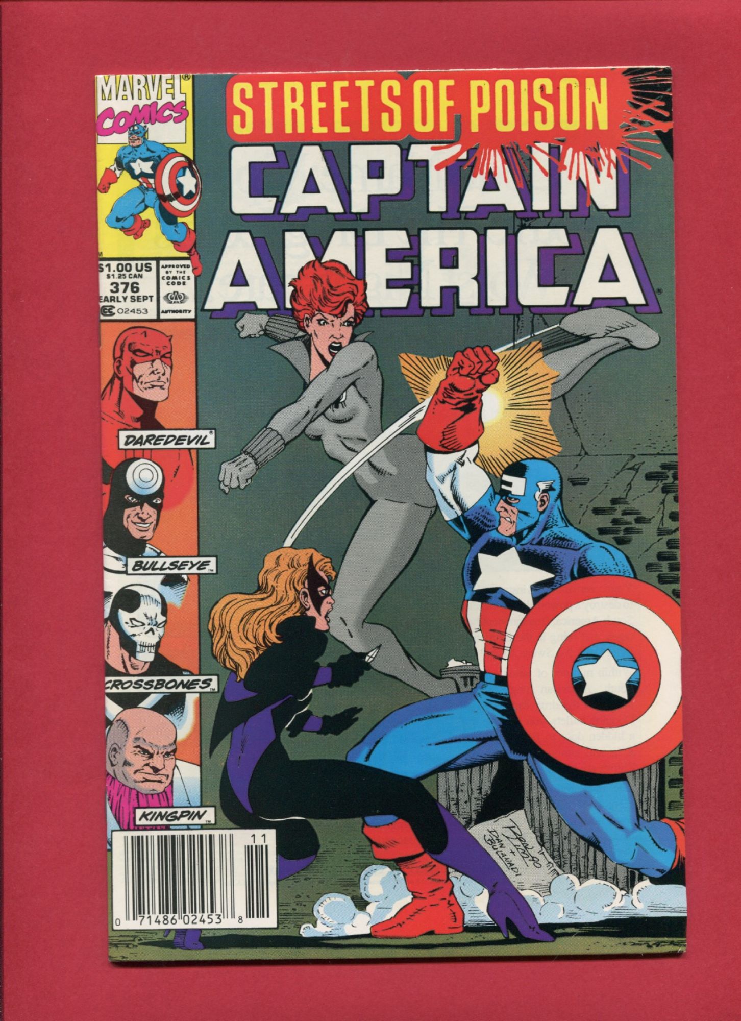 Captain America #376, Sep 1990, 9.2 NM-
