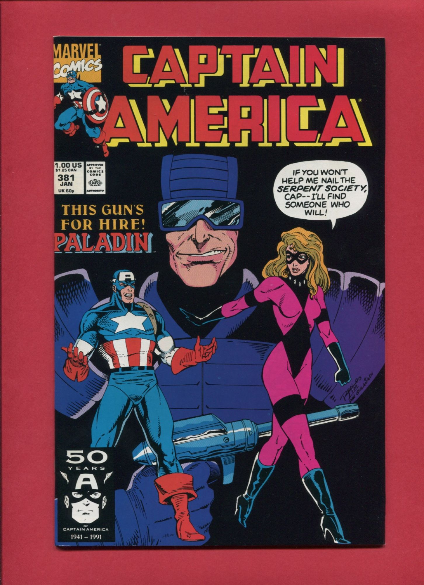 Captain America #381, Jan 1991, 9.2 NM-