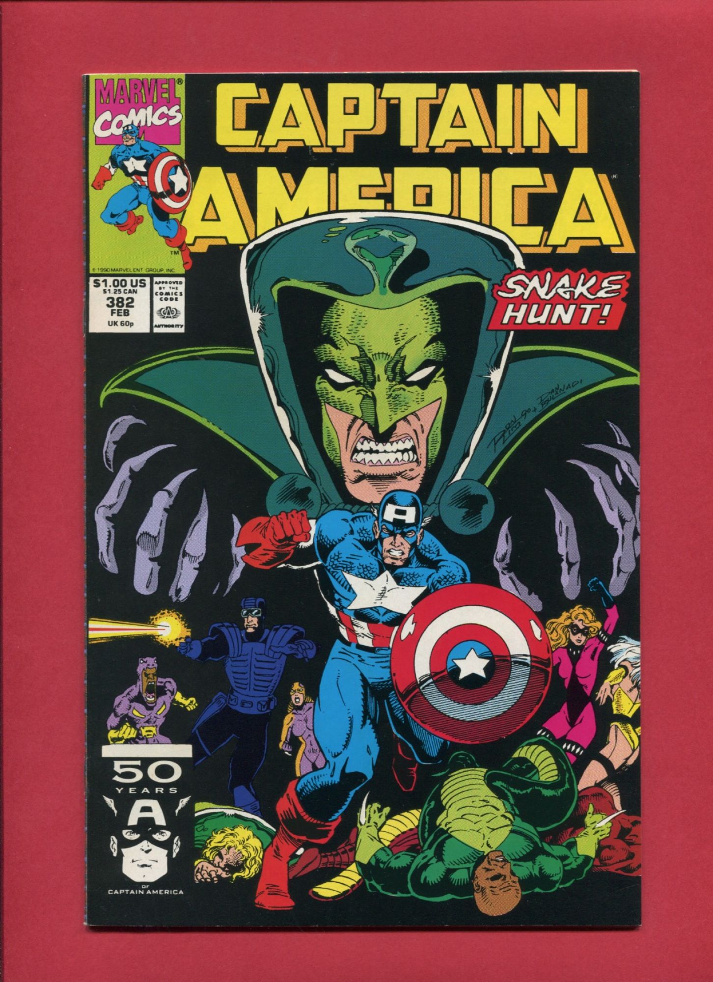 Captain America #382, Feb 1991, 9.2 NM-