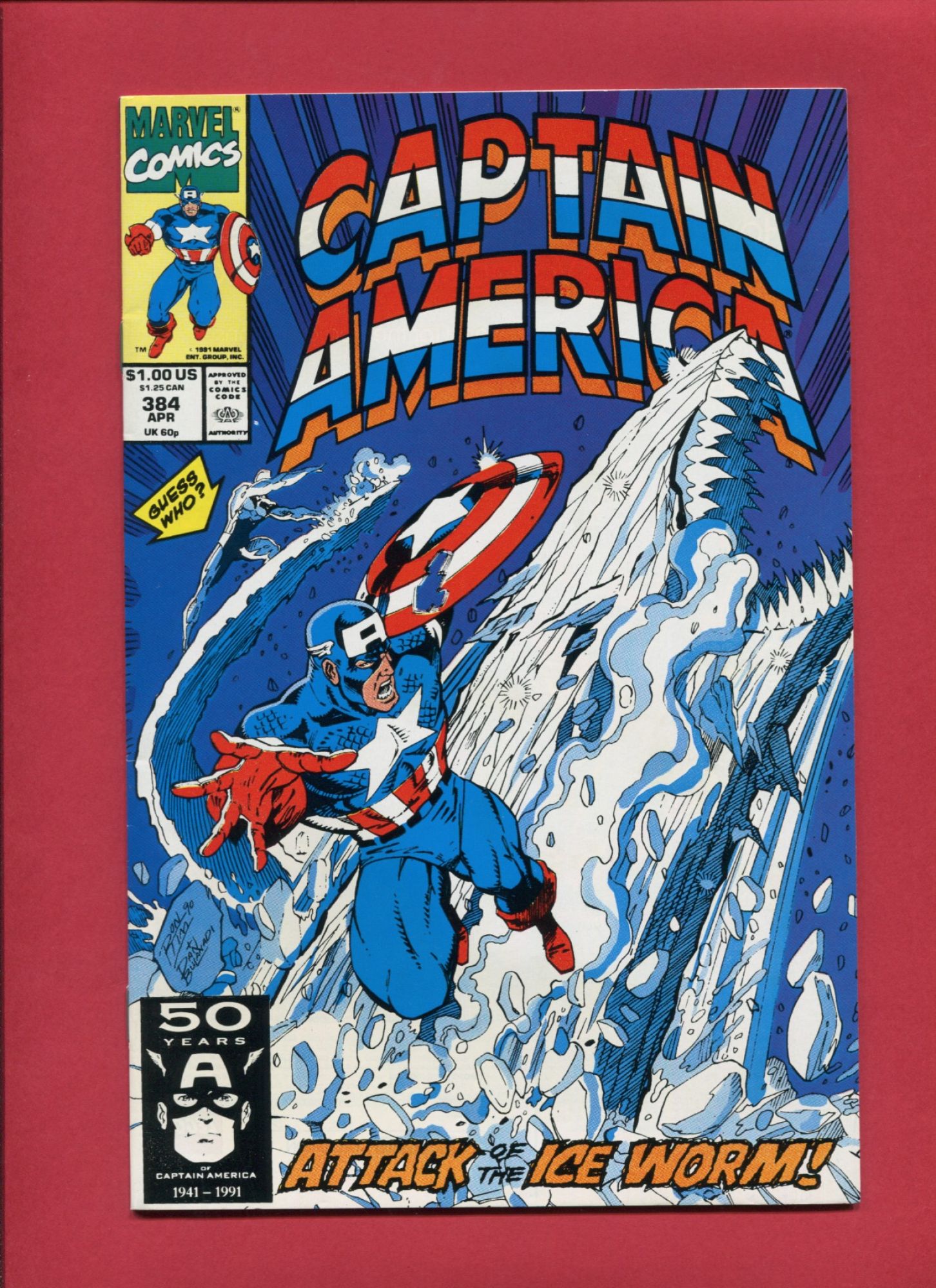 Captain America #384, Apr 1991, 9.2 NM-