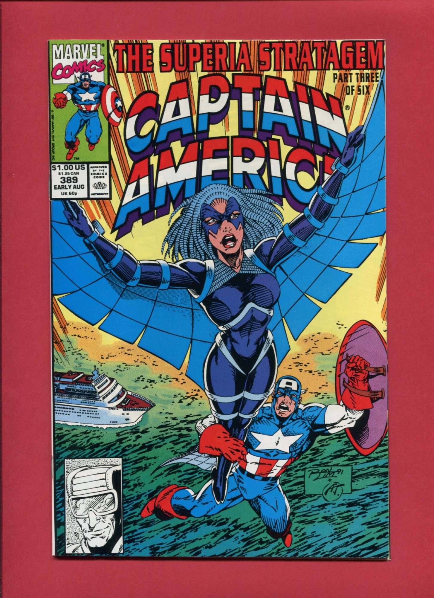 Captain America #389, Aug 1991, 8.5 VF+