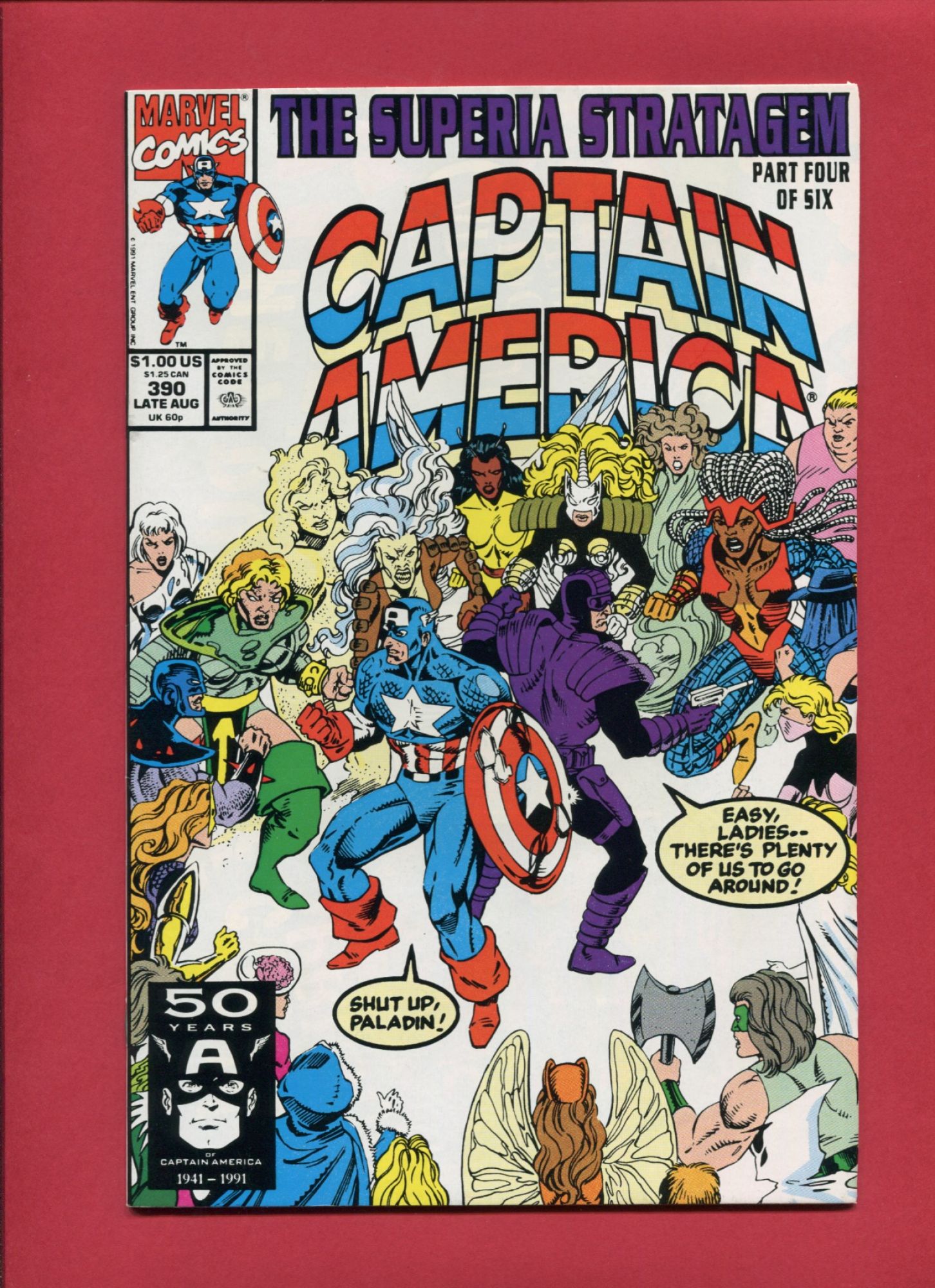 Captain America #390, Aug 1991, 9.2 NM-