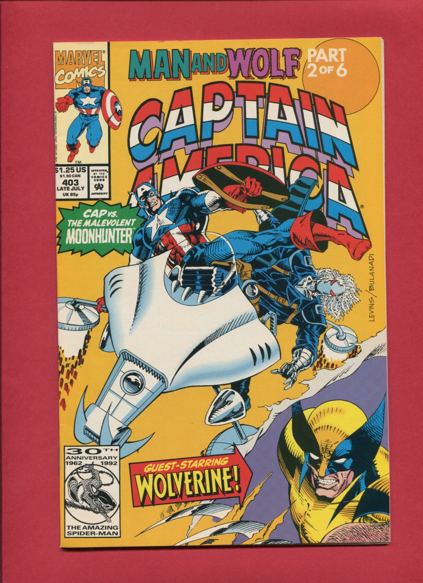 Captain America #403, Jul 1992, 7.5 VG-