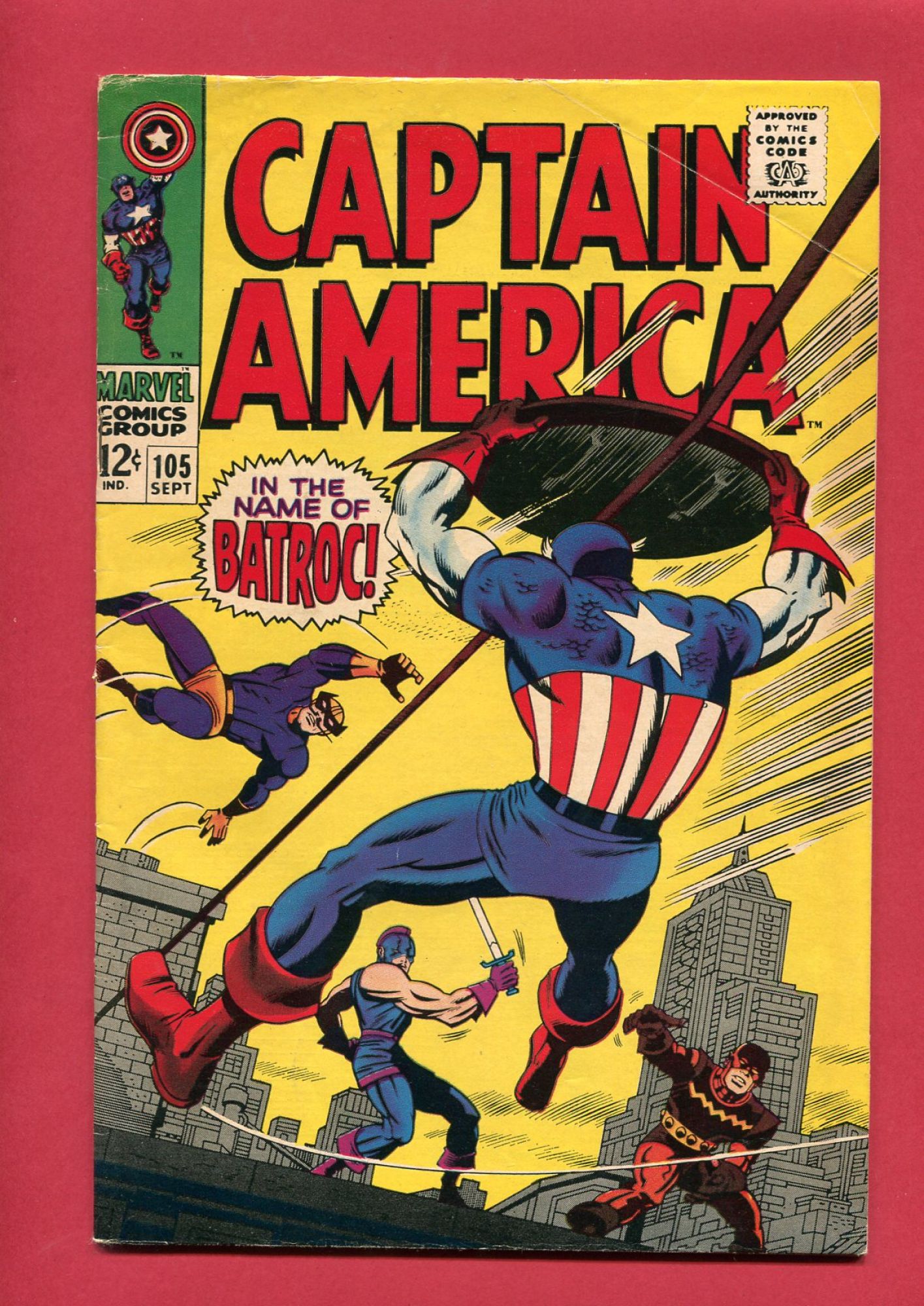 Captain America #105, Sep 1968, 6.5 FN+