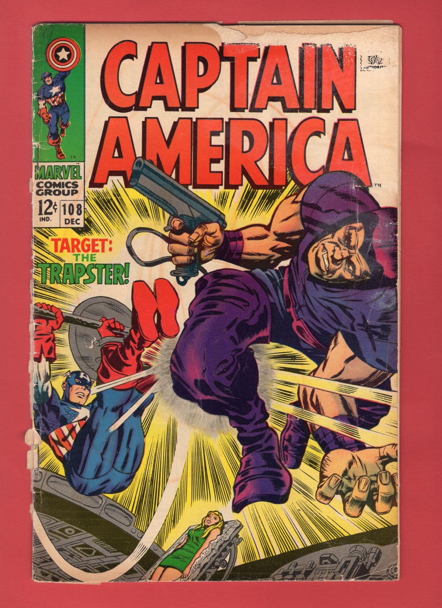 Captain America #108, Dec 1968, 2.5 GD+