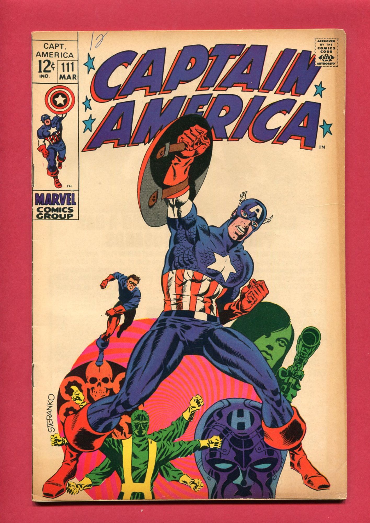 Captain America #111, Mar 1969, 5.5 FN-