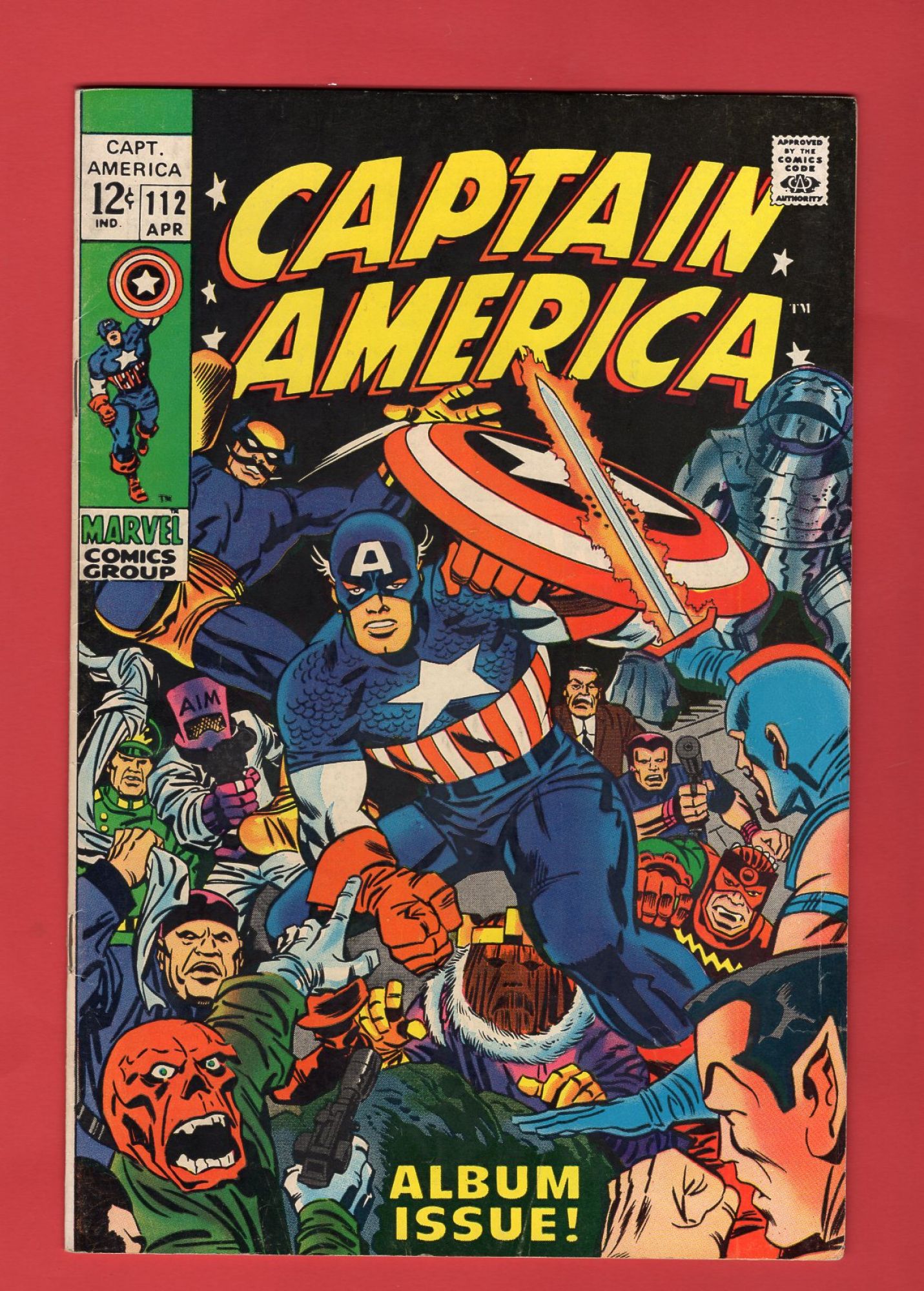 Captain America #112, Apr 1969, 6.5 FN+