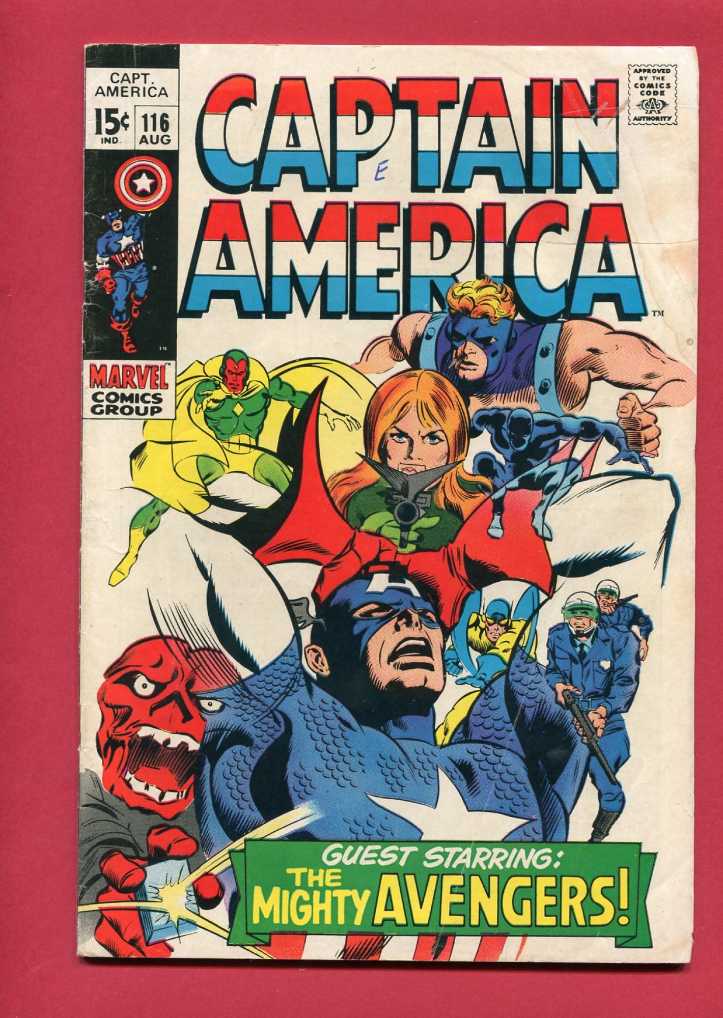 Captain America #116, Aug 1969, 5.0 VG/FN