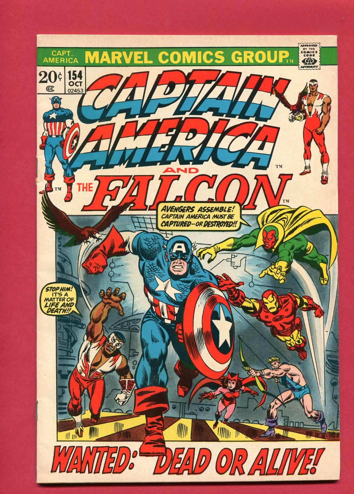 Captain America #154, Oct 1972, 7.5 VF-