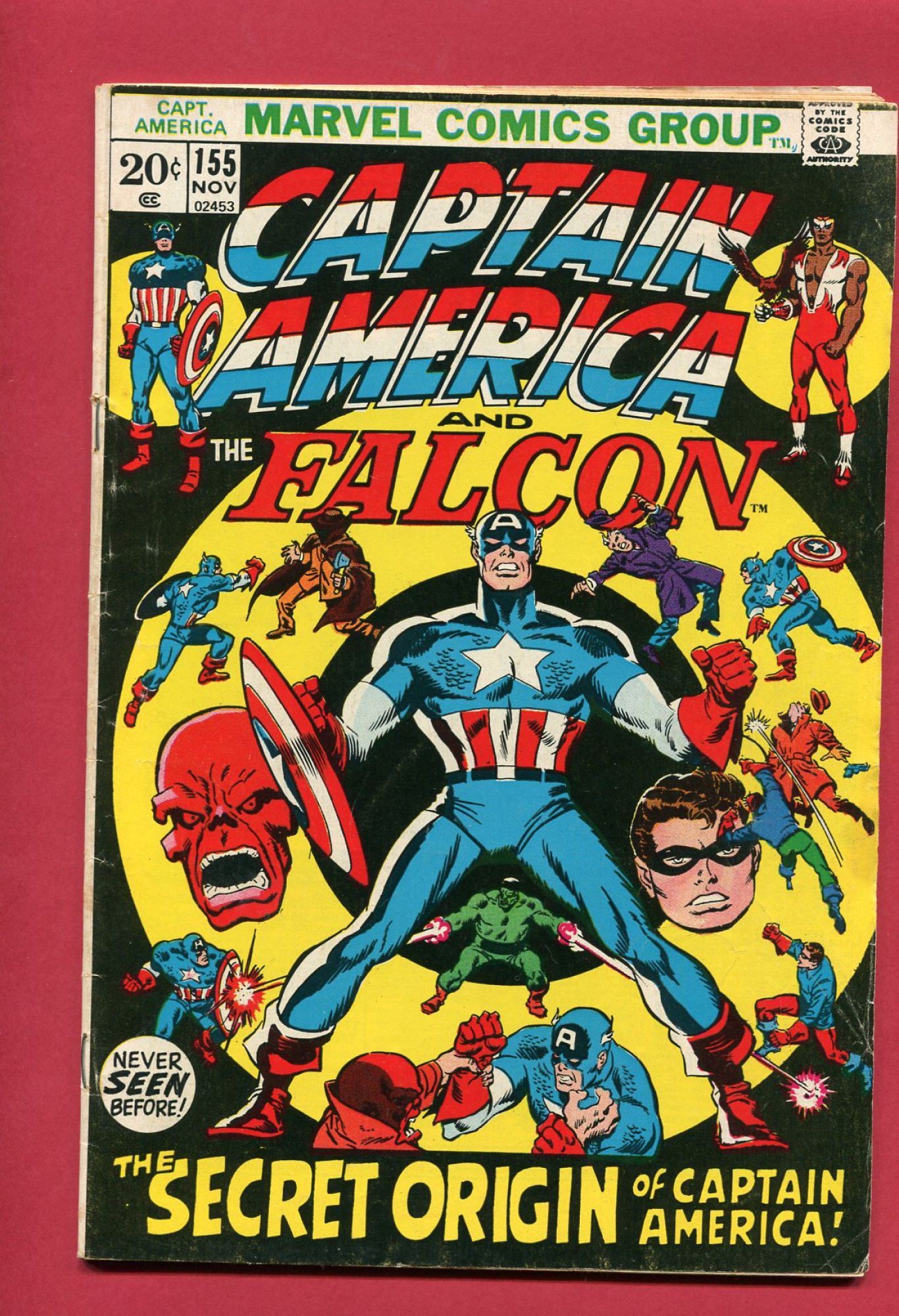 Captain America #155, Nov 1972, 4.5 VG+