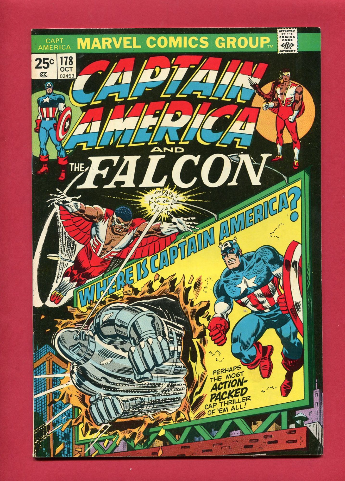 Captain America #178, Oct 1974, 7.5 VF-