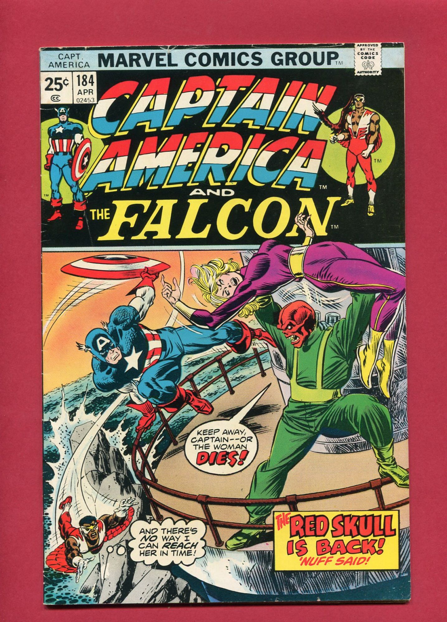 Captain America #184, Apr 1975, 5.5 FN-