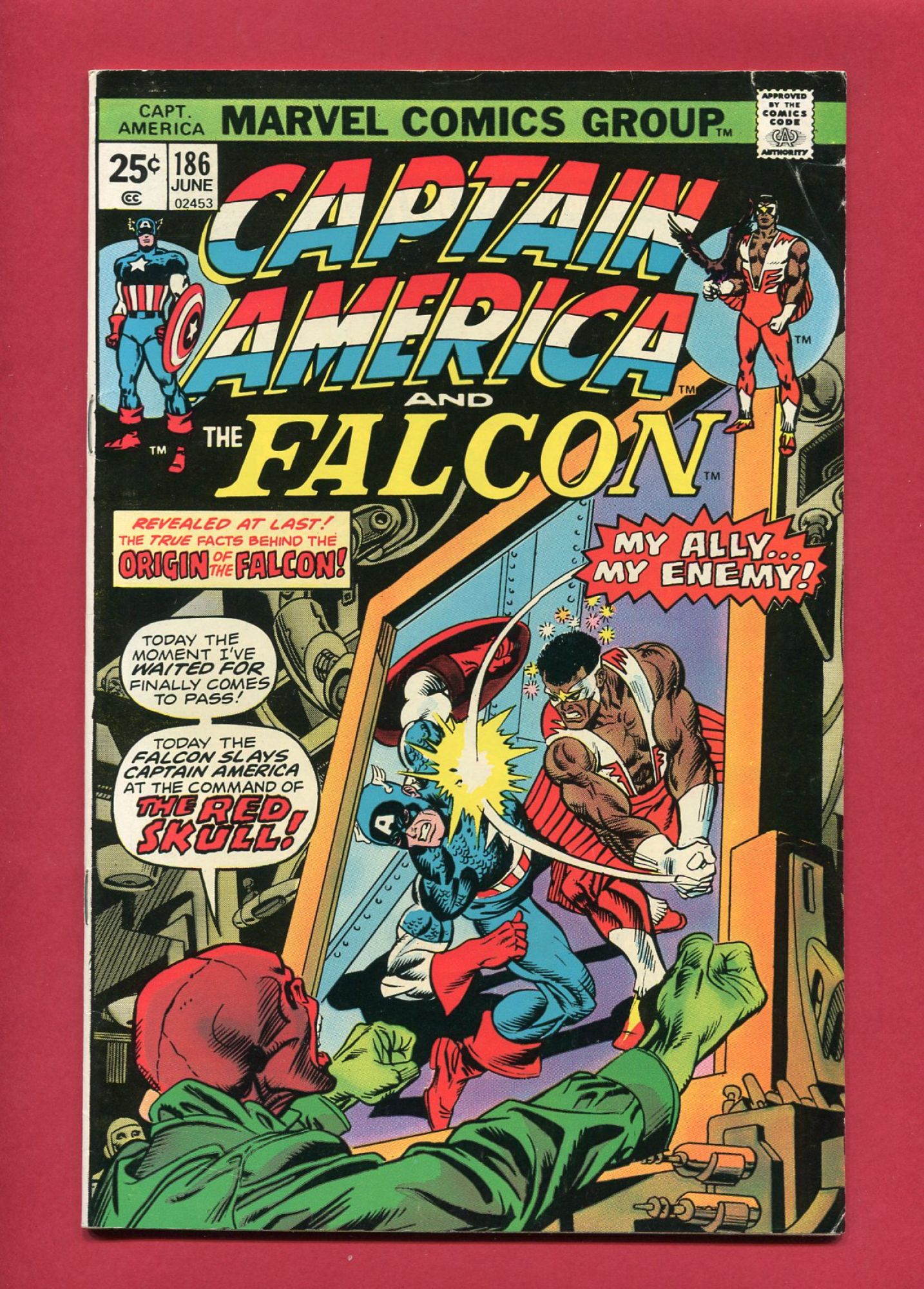 Captain America #186, Jun 1975, 5.5 FN-