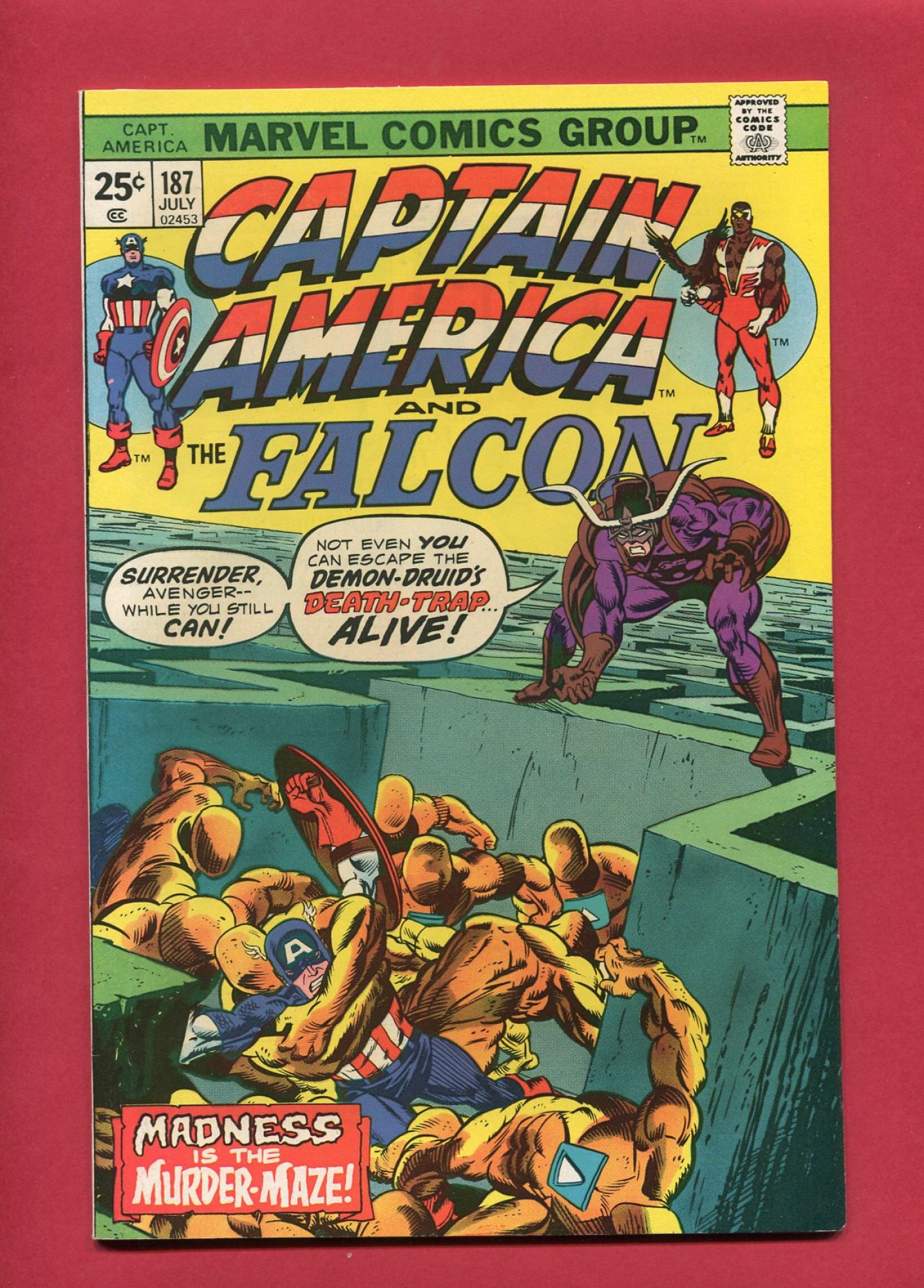 Captain America #187, Jul 1975, 9.2 NM-