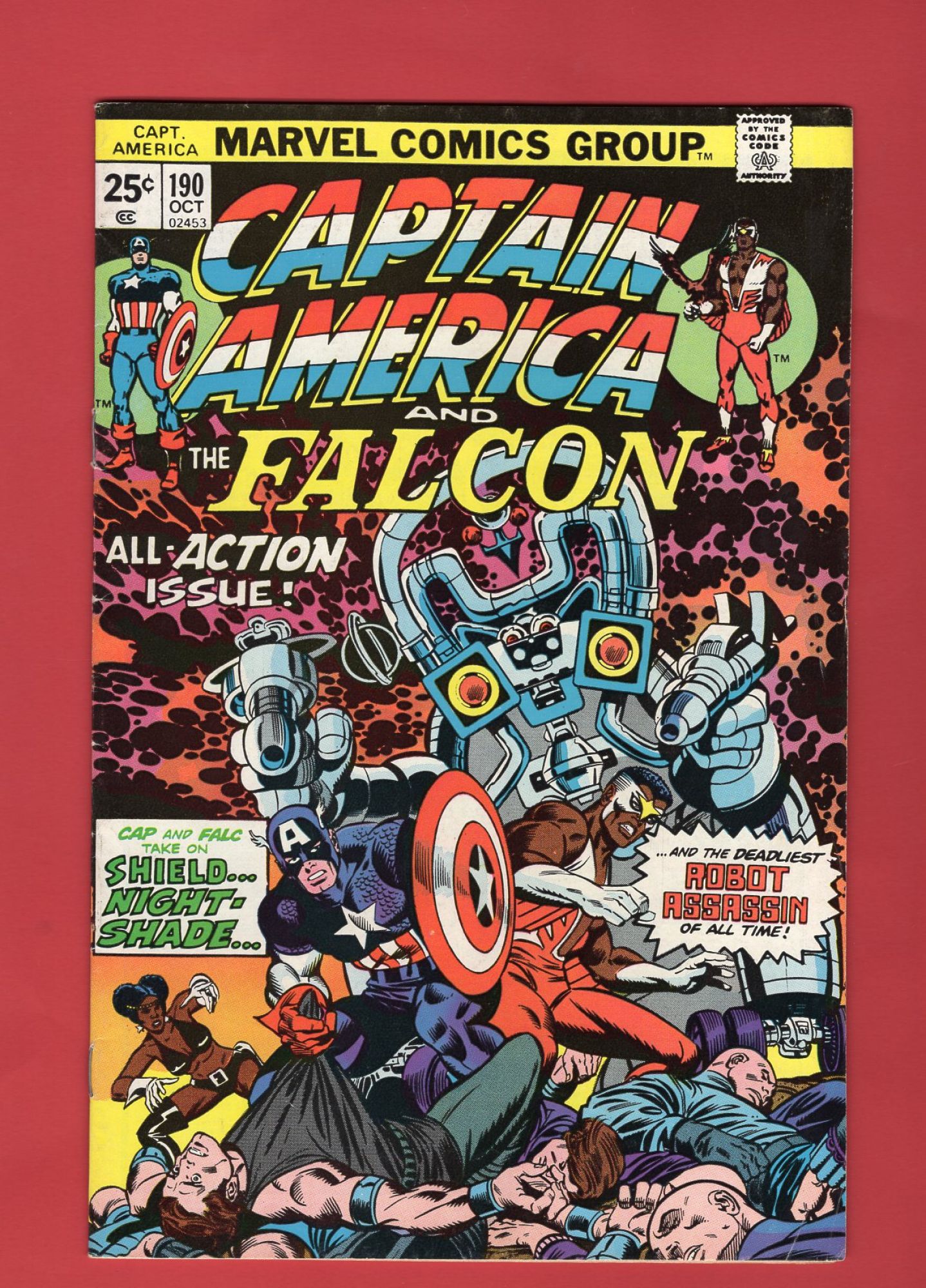 Captain America #190, Oct 1975, 6.5 FN+