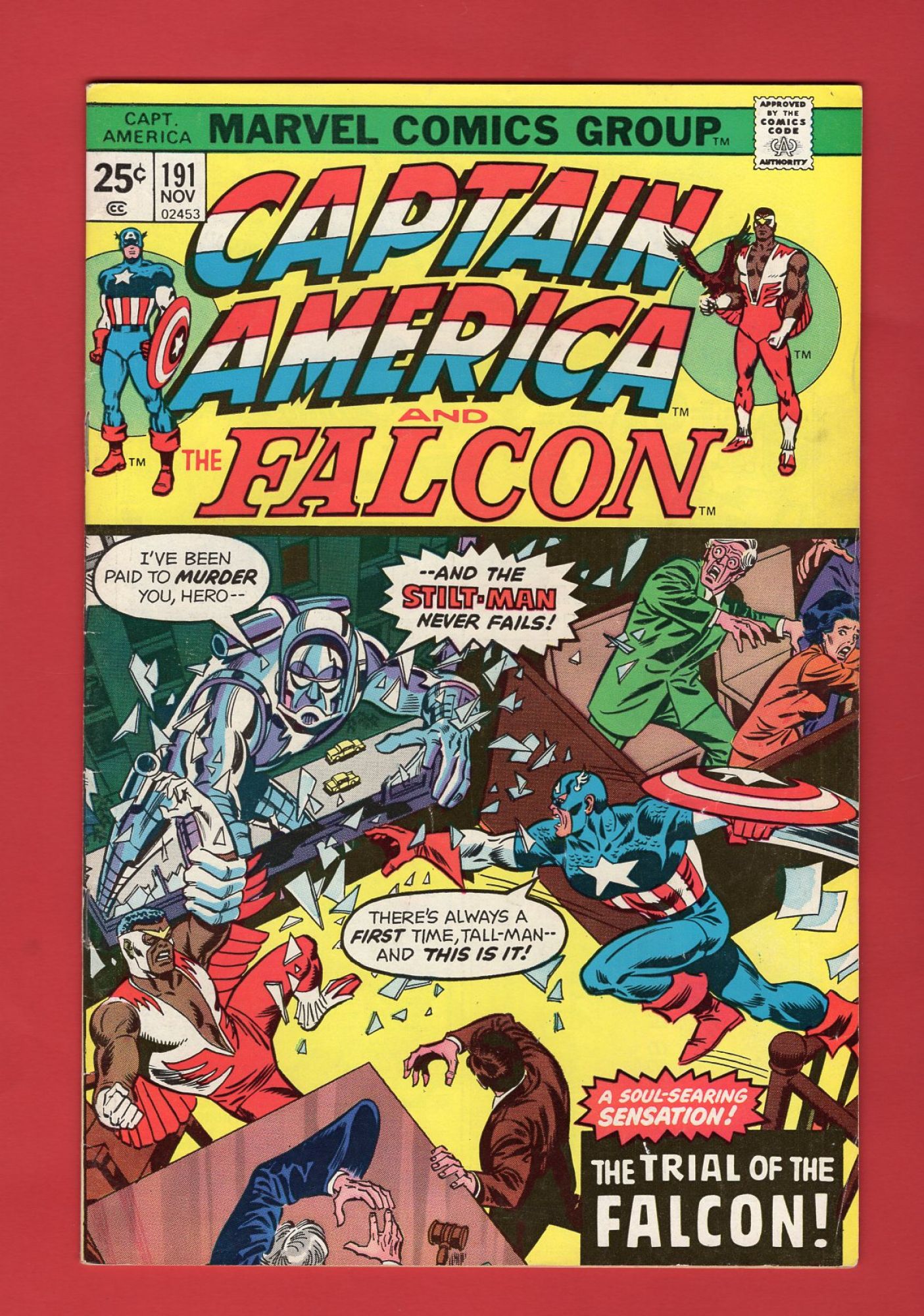 Captain America #191, Nov 1975, 7.0 FN/VF